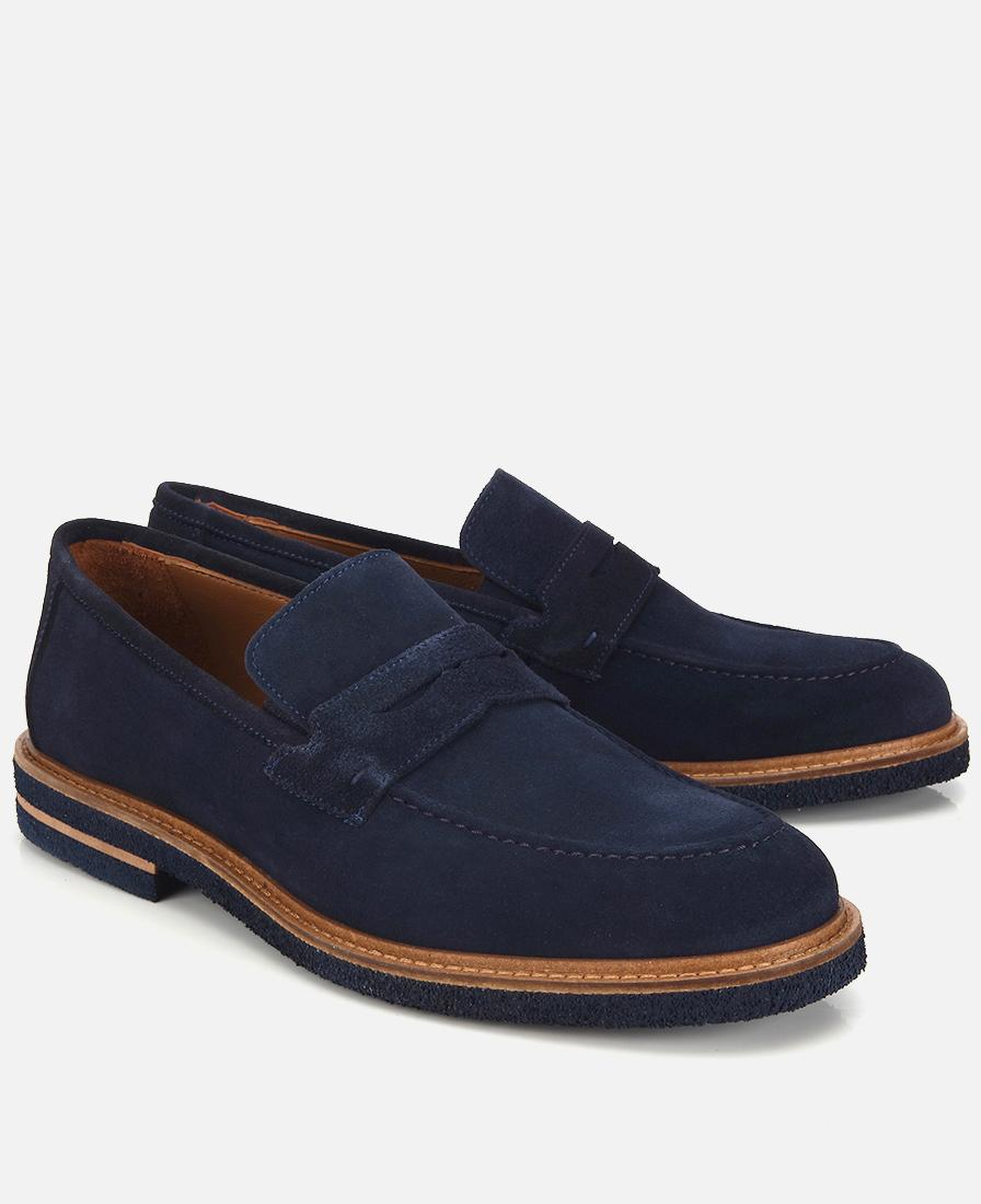 Erkek Süet Deri Lacivert Klasik Loafer