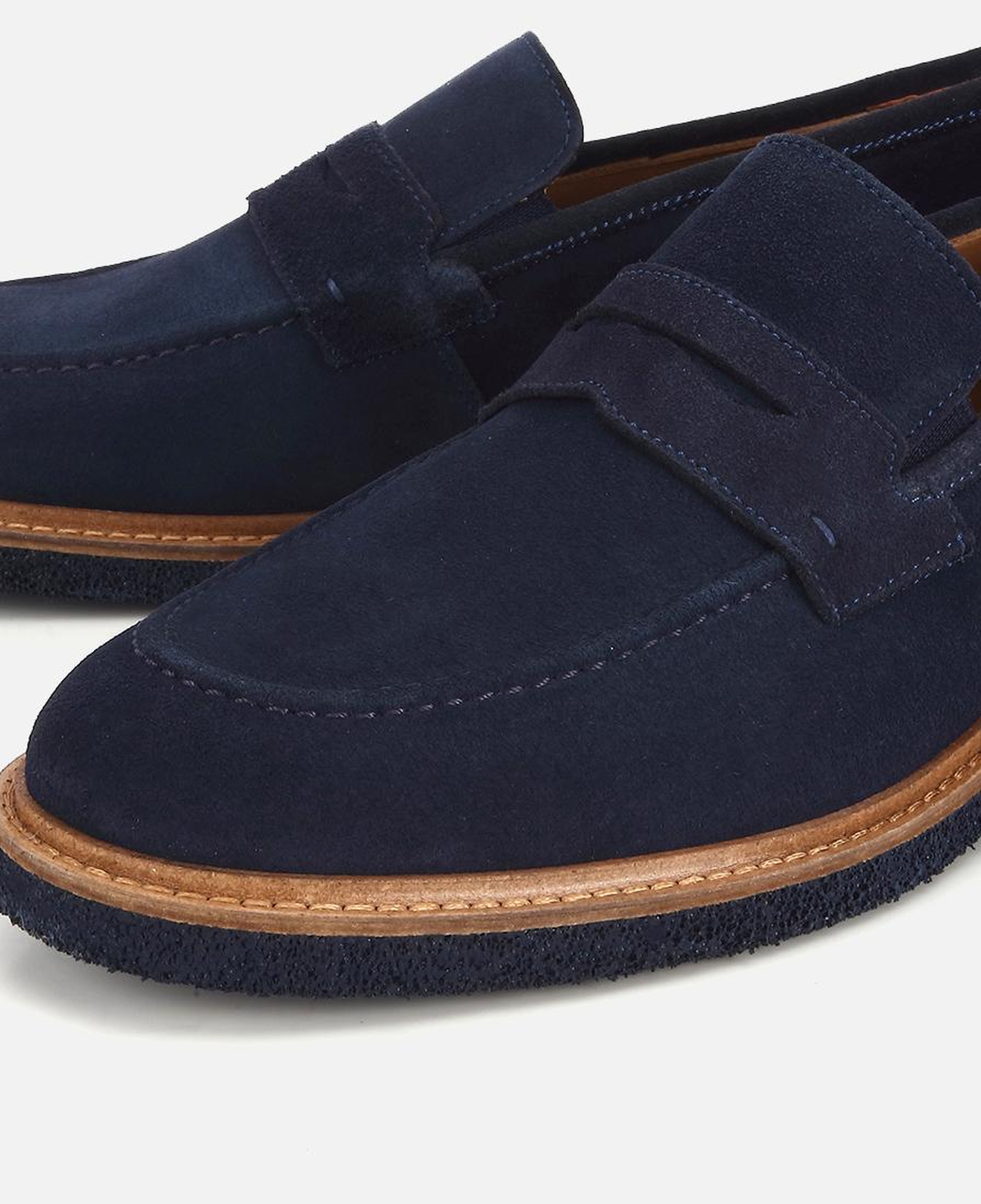 Erkek Süet Deri Lacivert Klasik Loafer