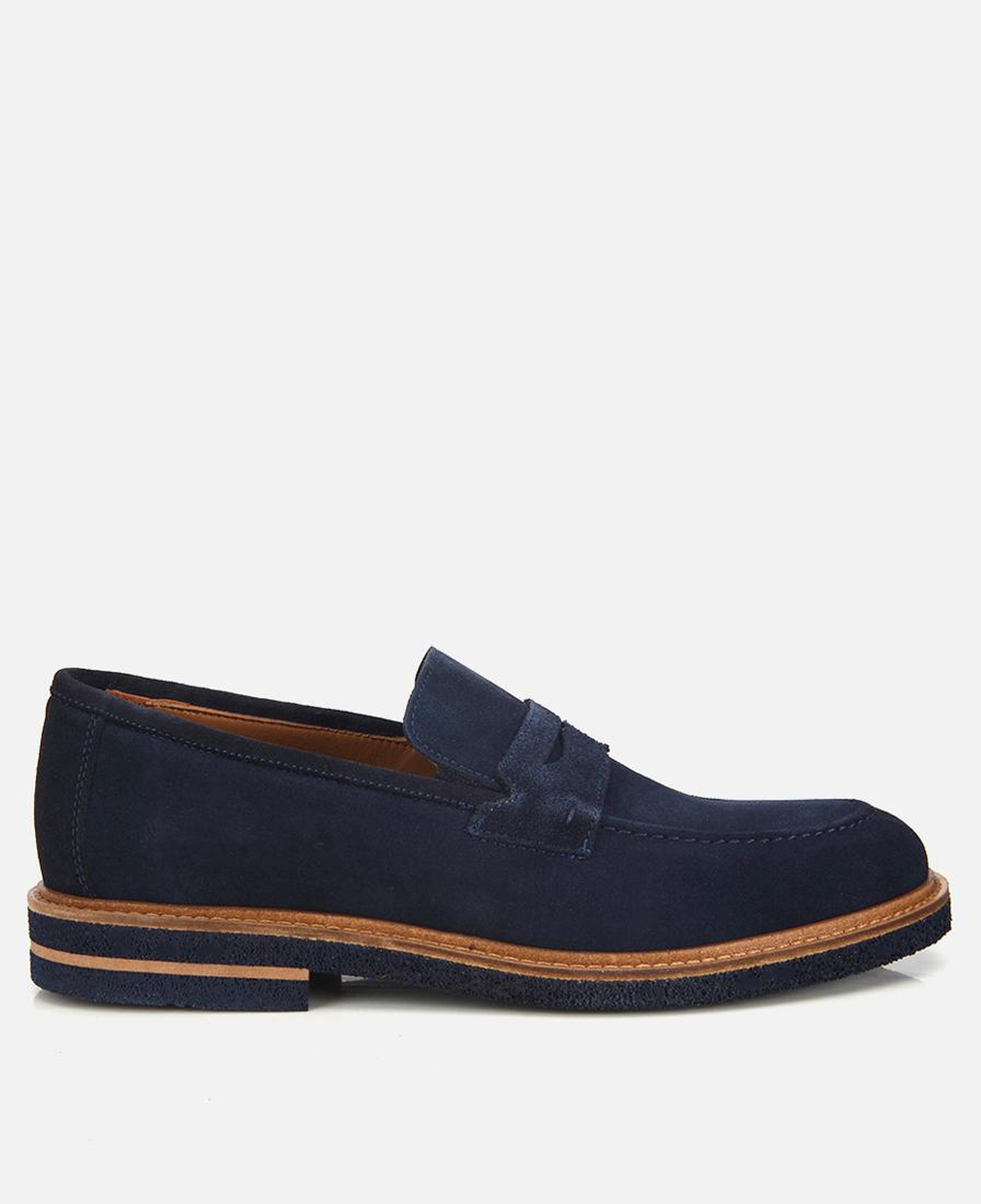Erkek Süet Deri Lacivert Klasik Loafer