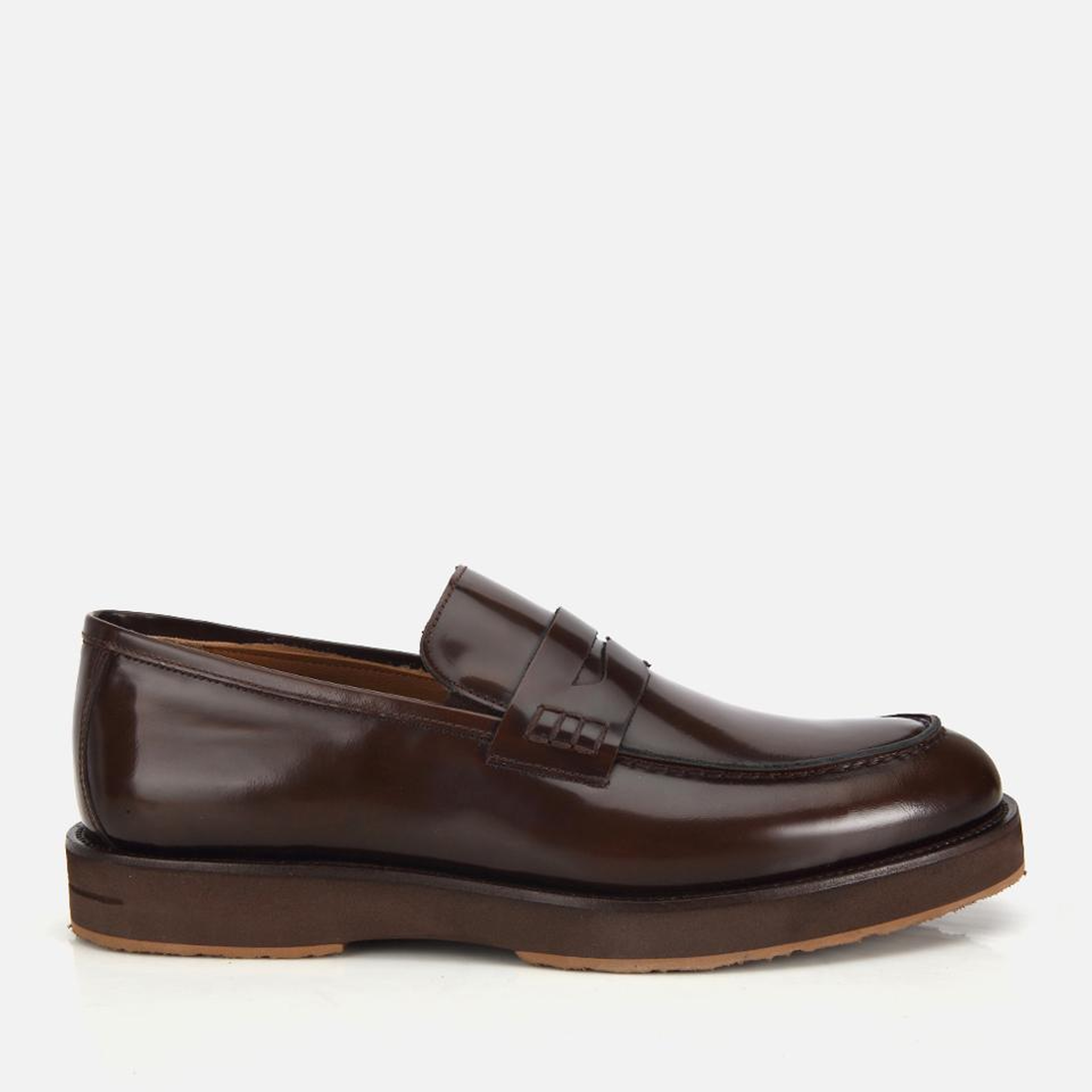 Erkek Açma Deri Kahverengi Kalın Tabanlı Klasik Loafer