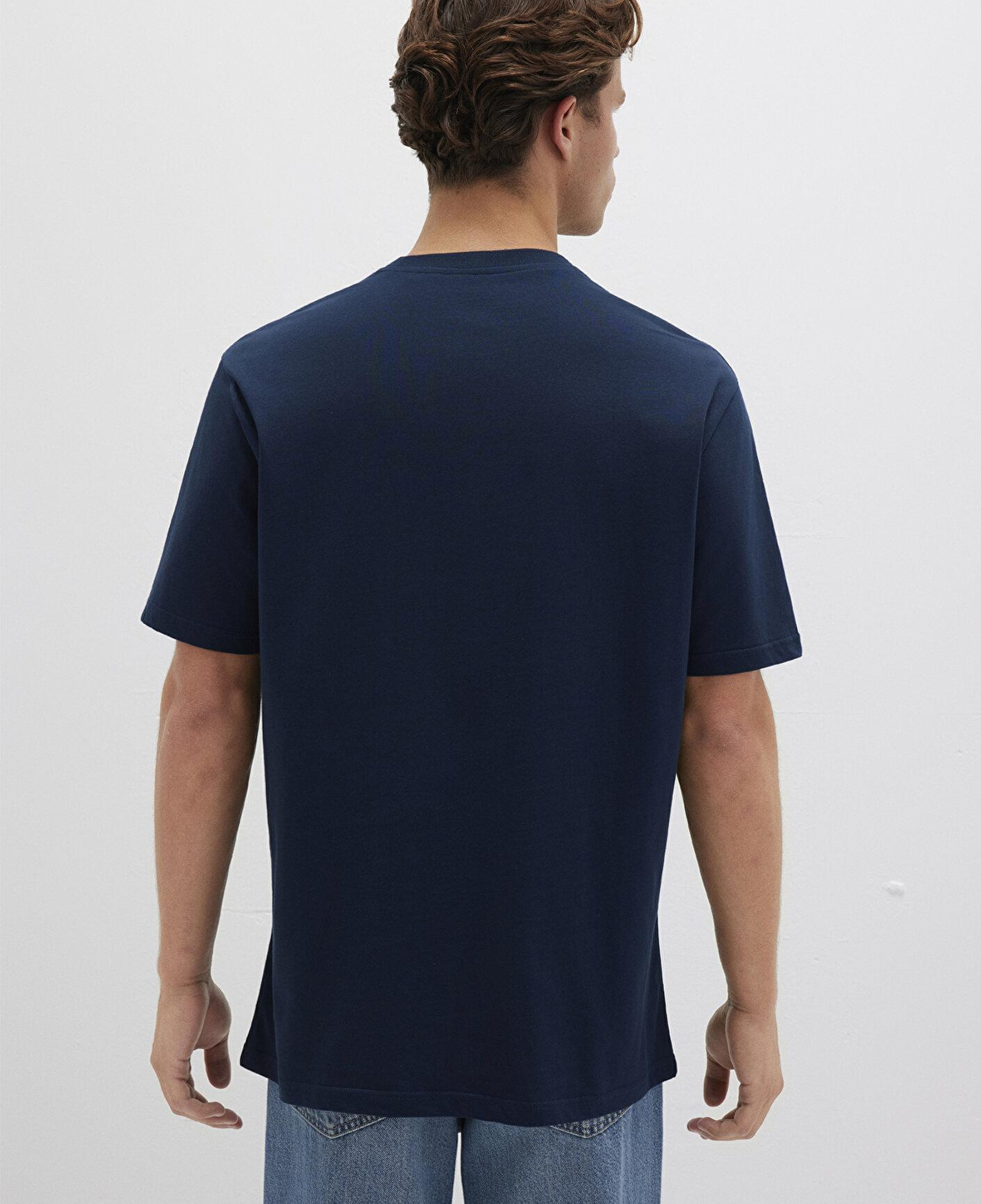 Mavi İstanbul Baskılı Lacivert Tişört Loose Fit / Bol Rahat Kesim 0611881-70490