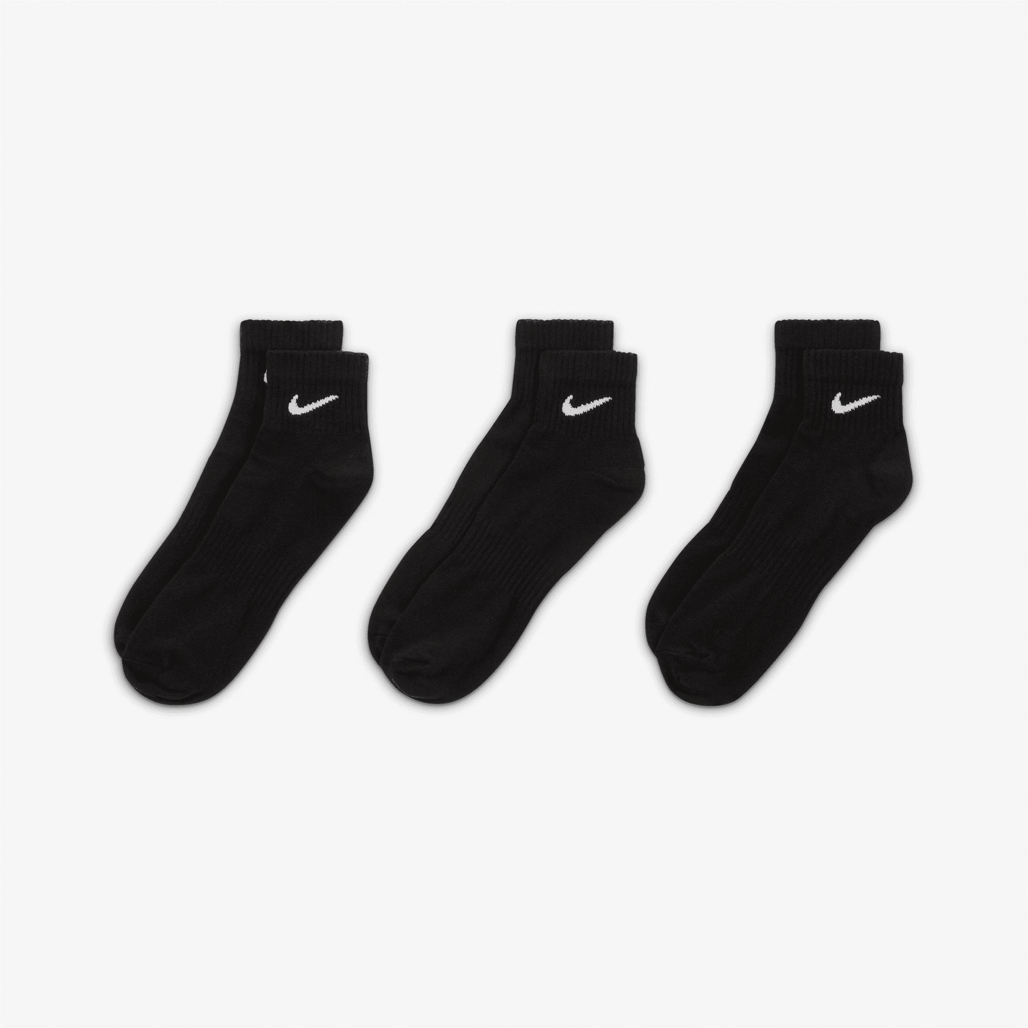 Nike Everyday Lightweight 3'lü Unisex Siyah Çorap