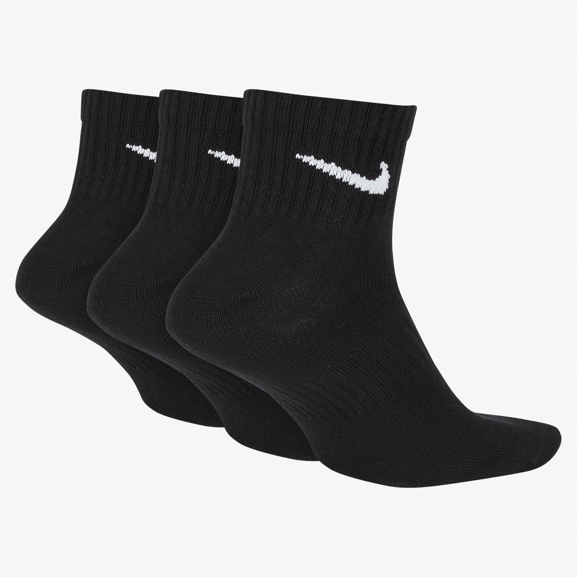 Nike Everyday Lightweight 3'lü Unisex Siyah Çorap
