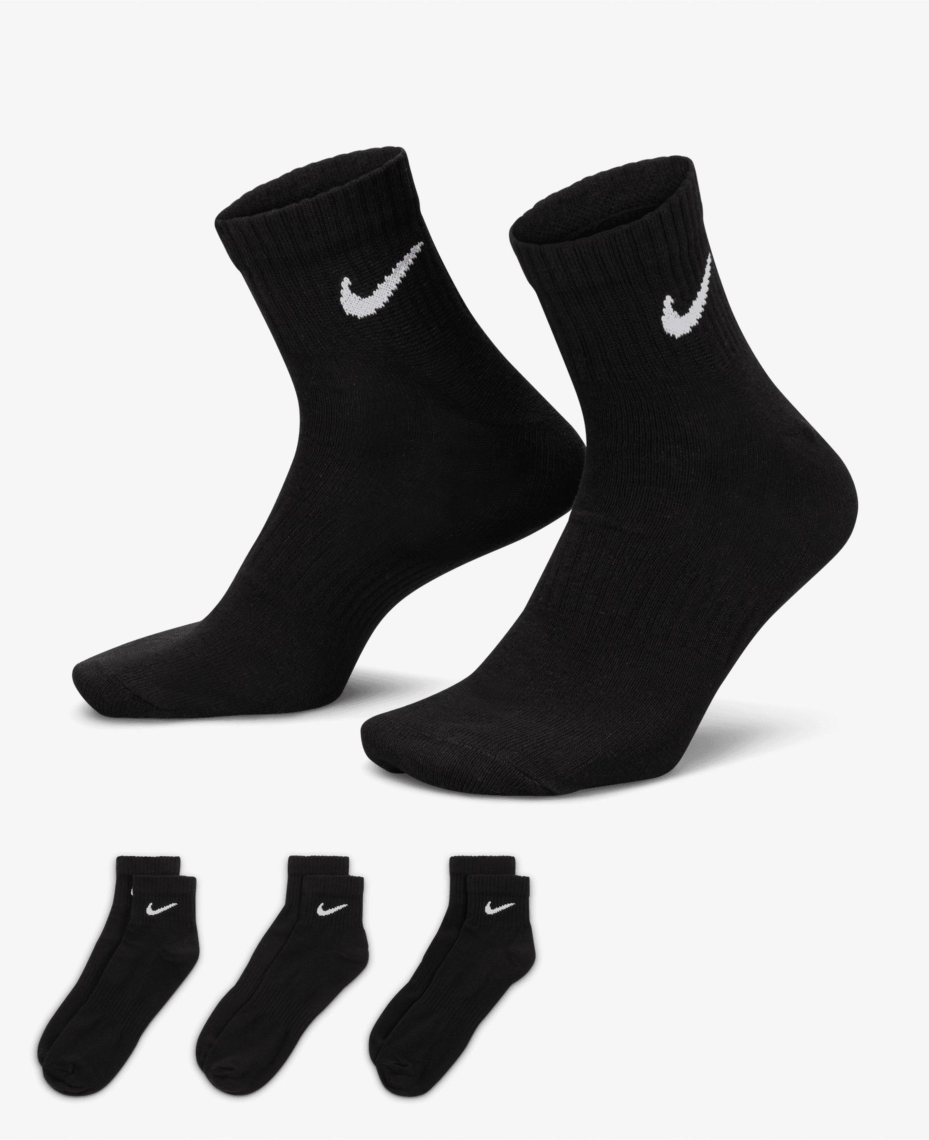 Nike Everyday Lightweight 3'lü Unisex Siyah Çorap