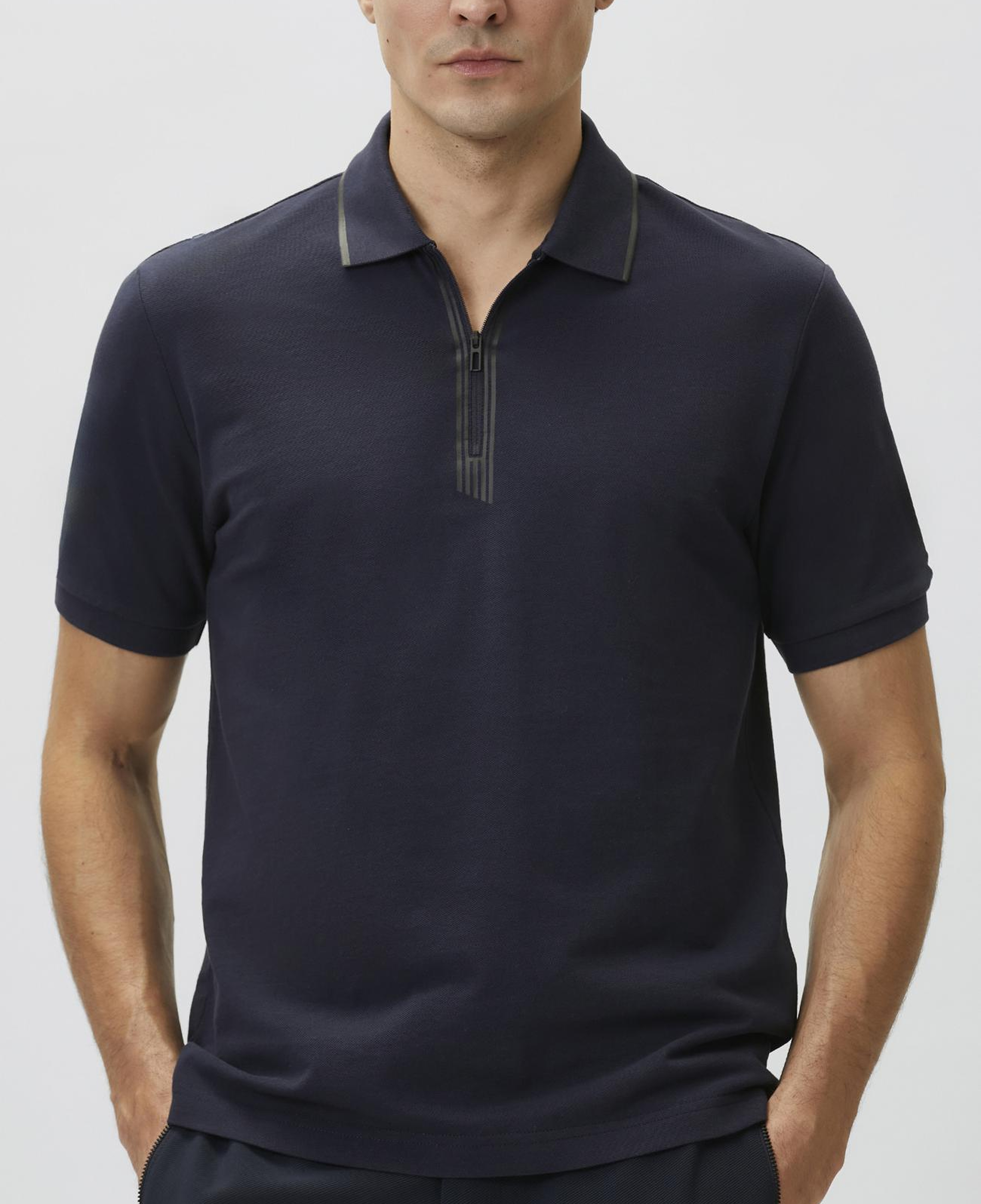Network Erkek N-Tech Lacivert Fermuarlı T-shirt
