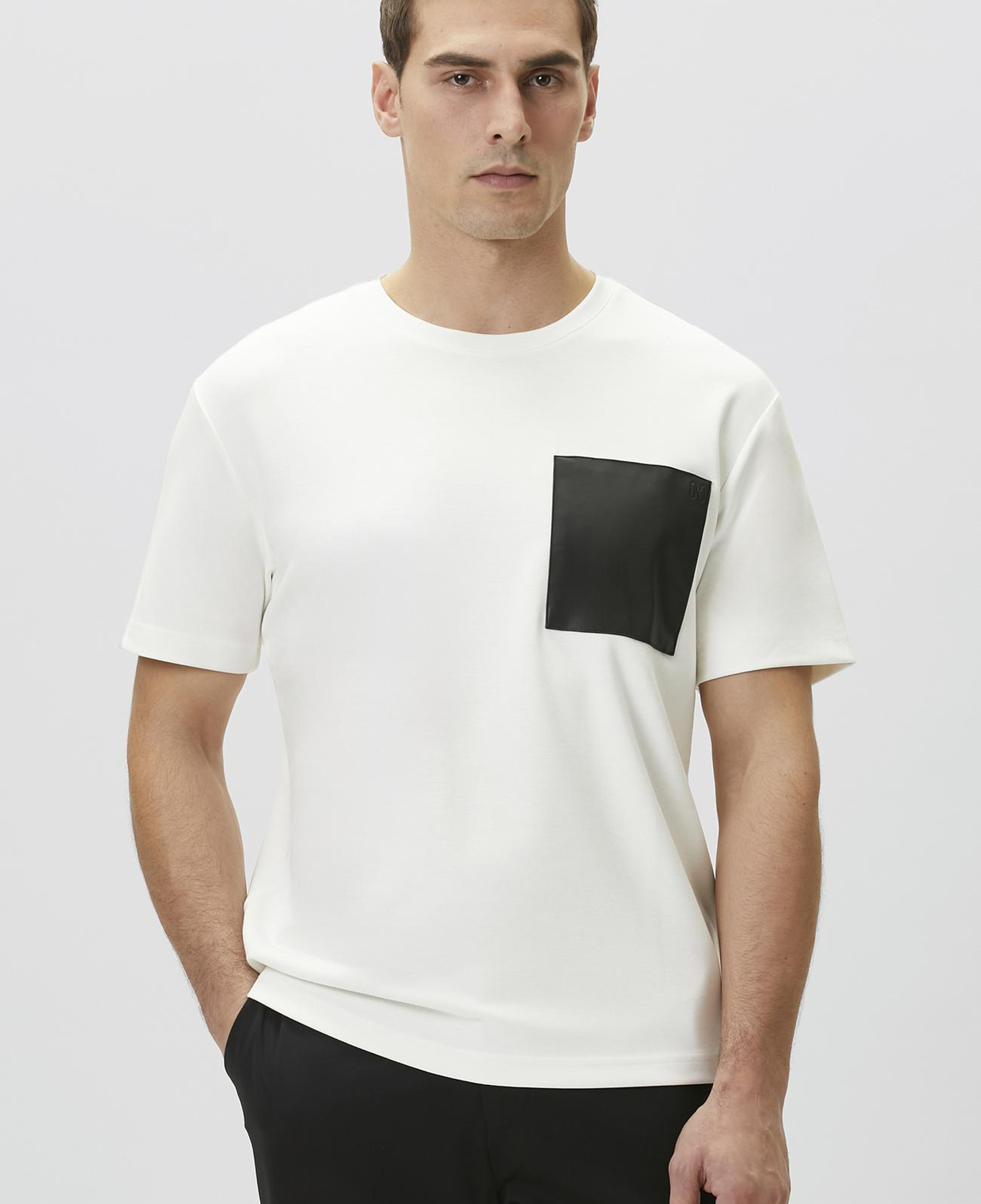 Network Erkek Comfort Fit Beyaz Göğüs Cep Detaylı Sweatshirt