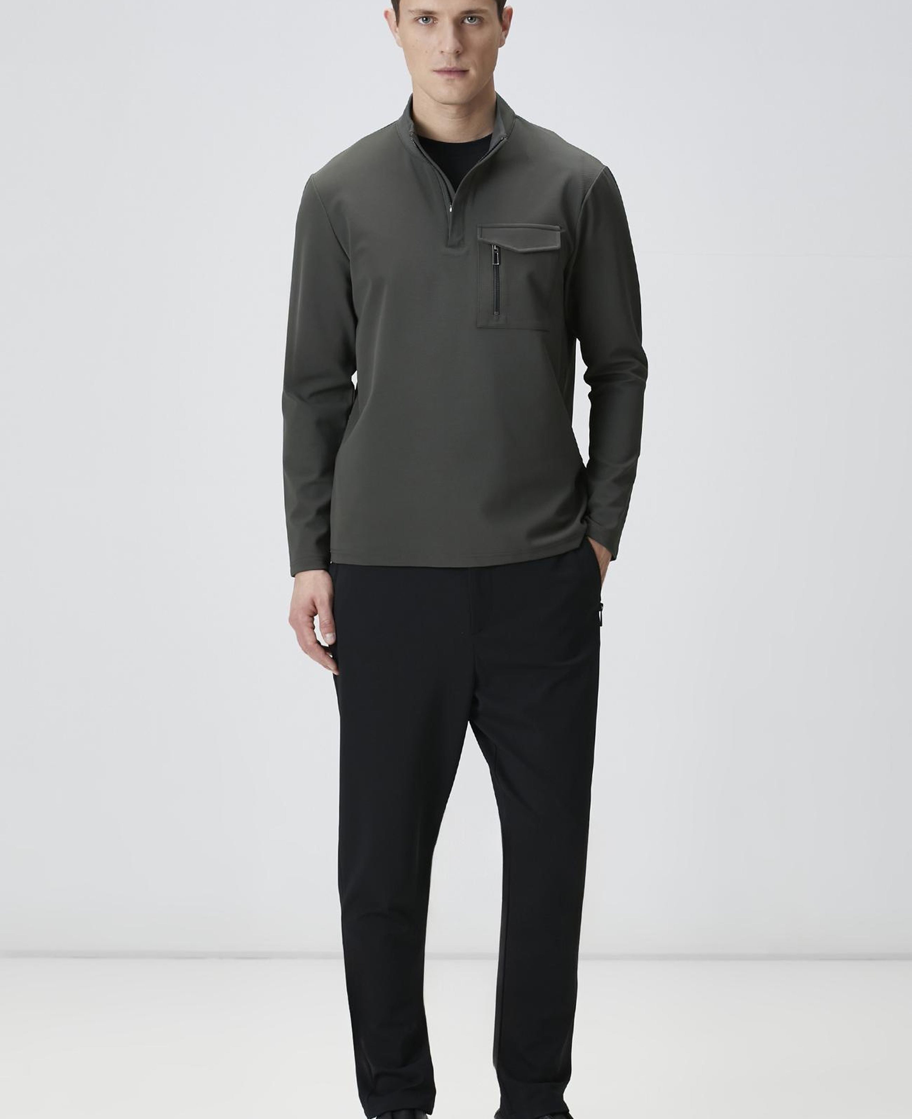 Network Erkek N-Tech Haki Göğüs Cep Detaylı Sweatshirt