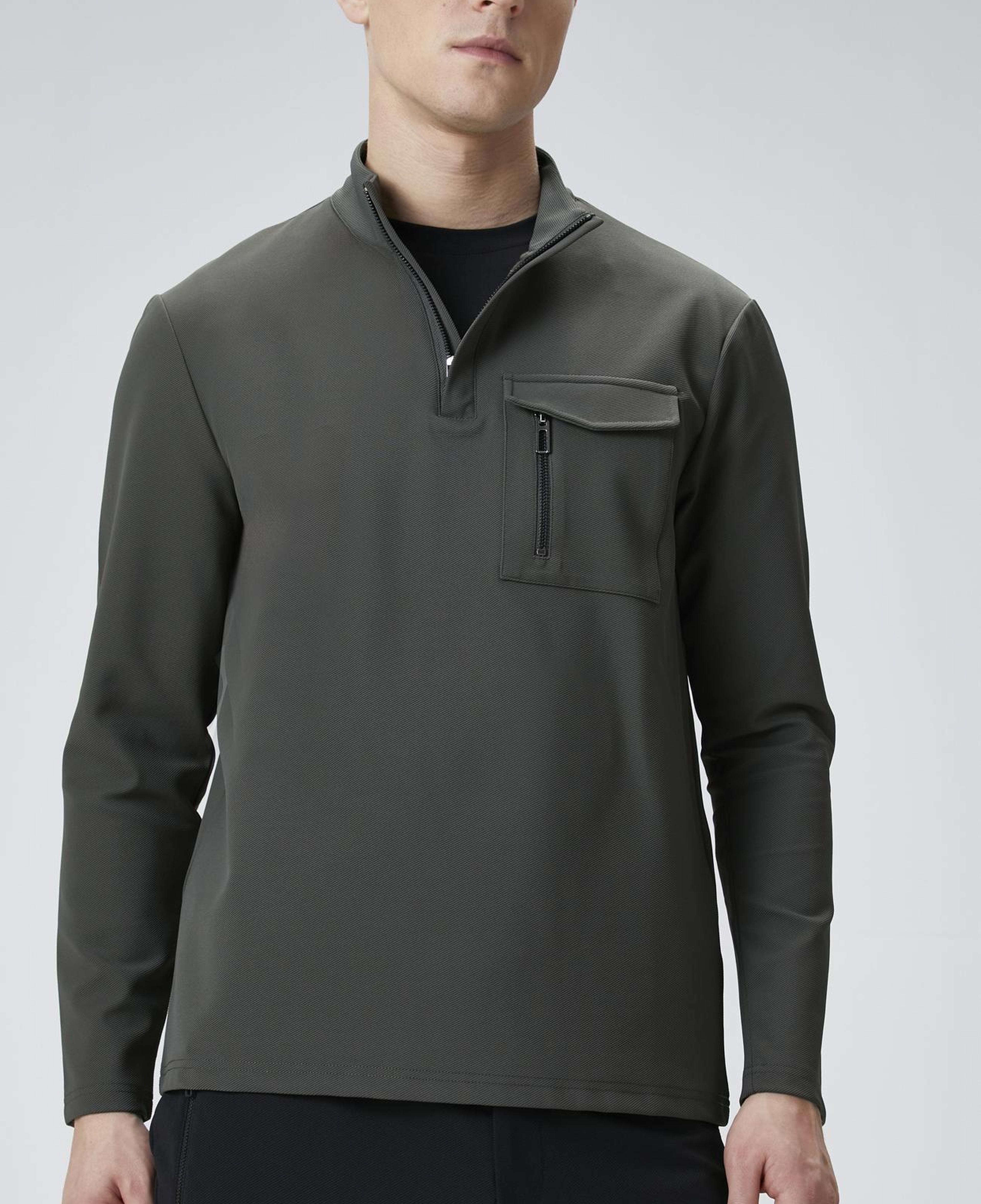 Network Erkek N-Tech Haki Göğüs Cep Detaylı Sweatshirt