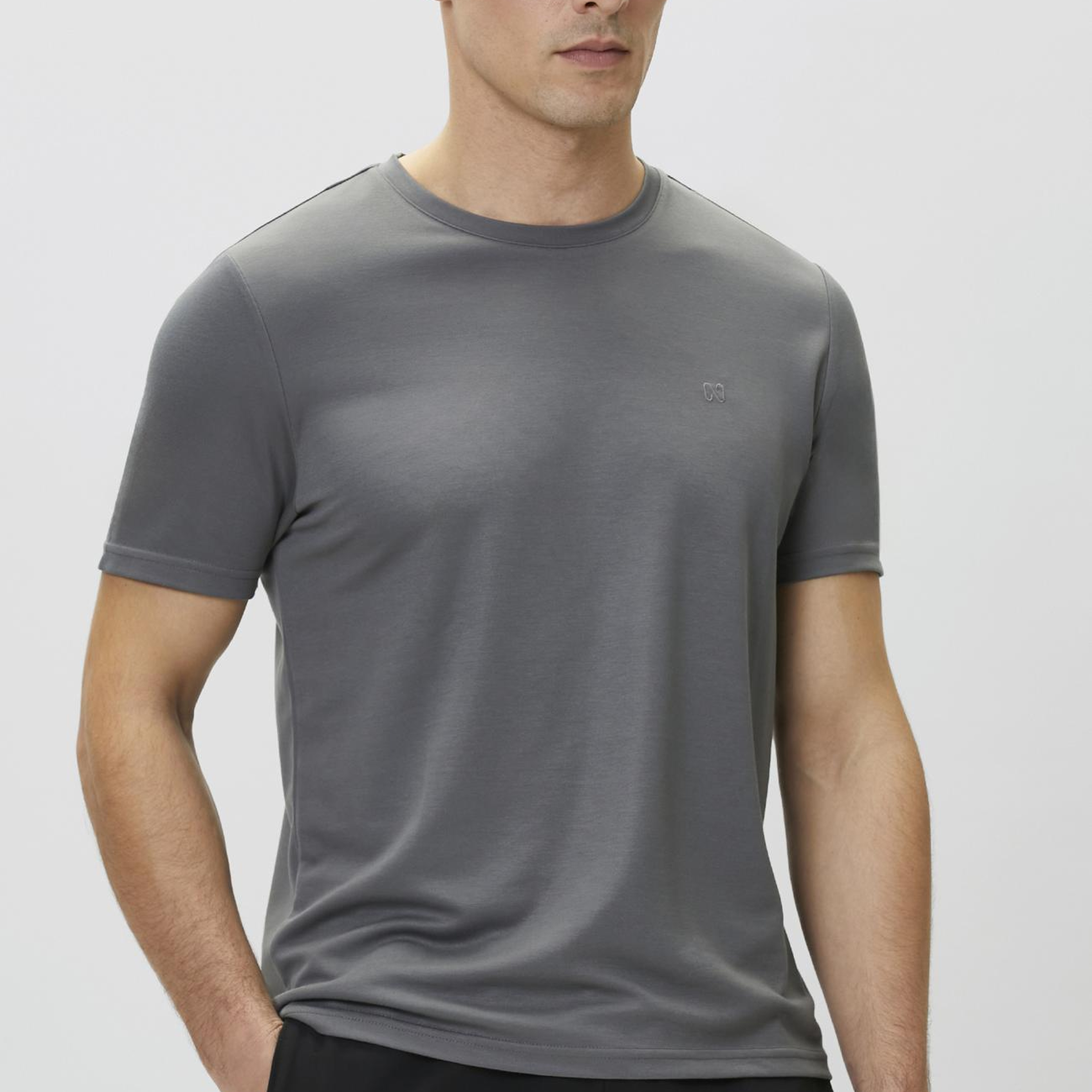 Network Erkek Antrasit Pike Desen Basic T-shirt