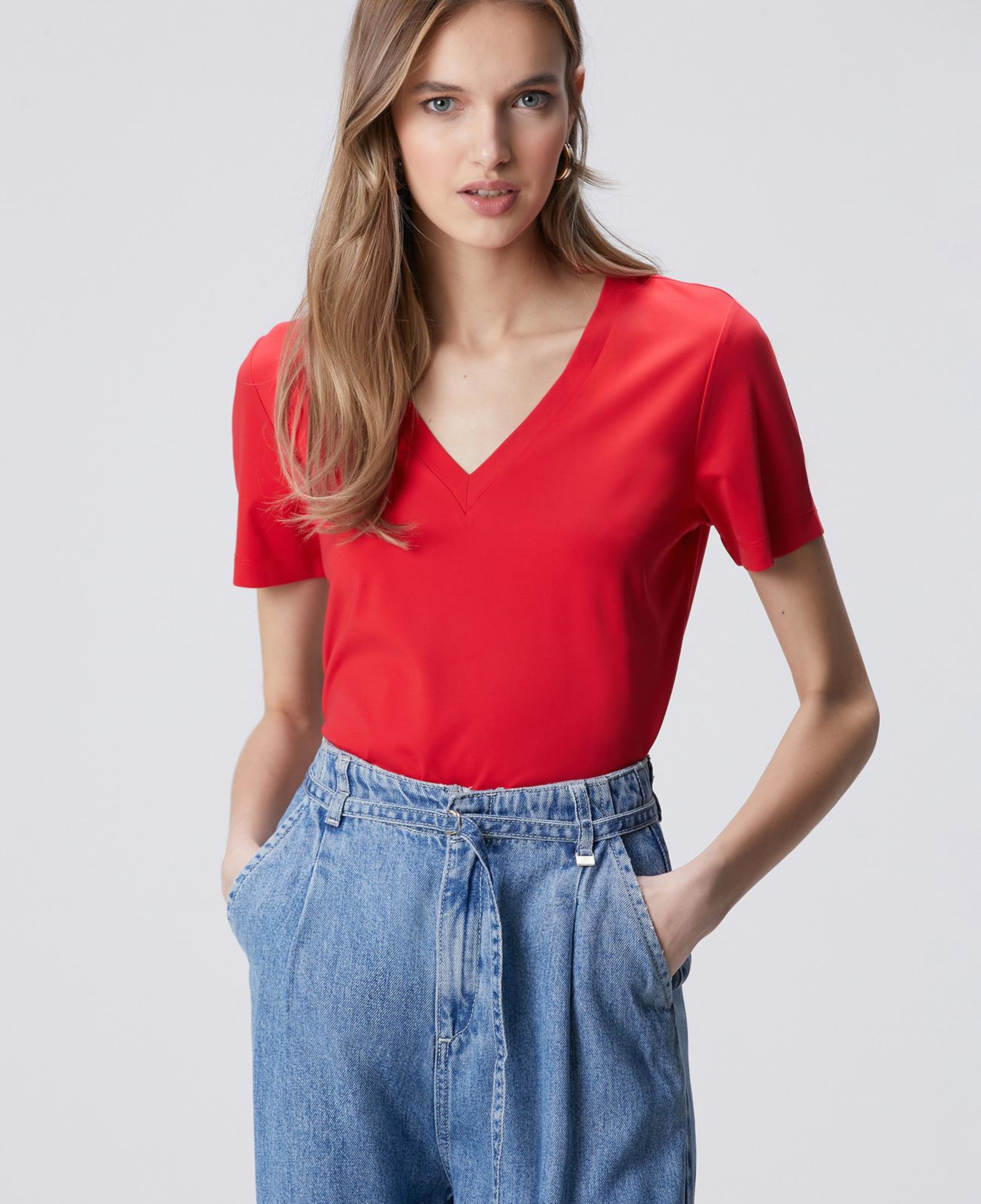 Network Kadın Kırmızı Basic T-shirt