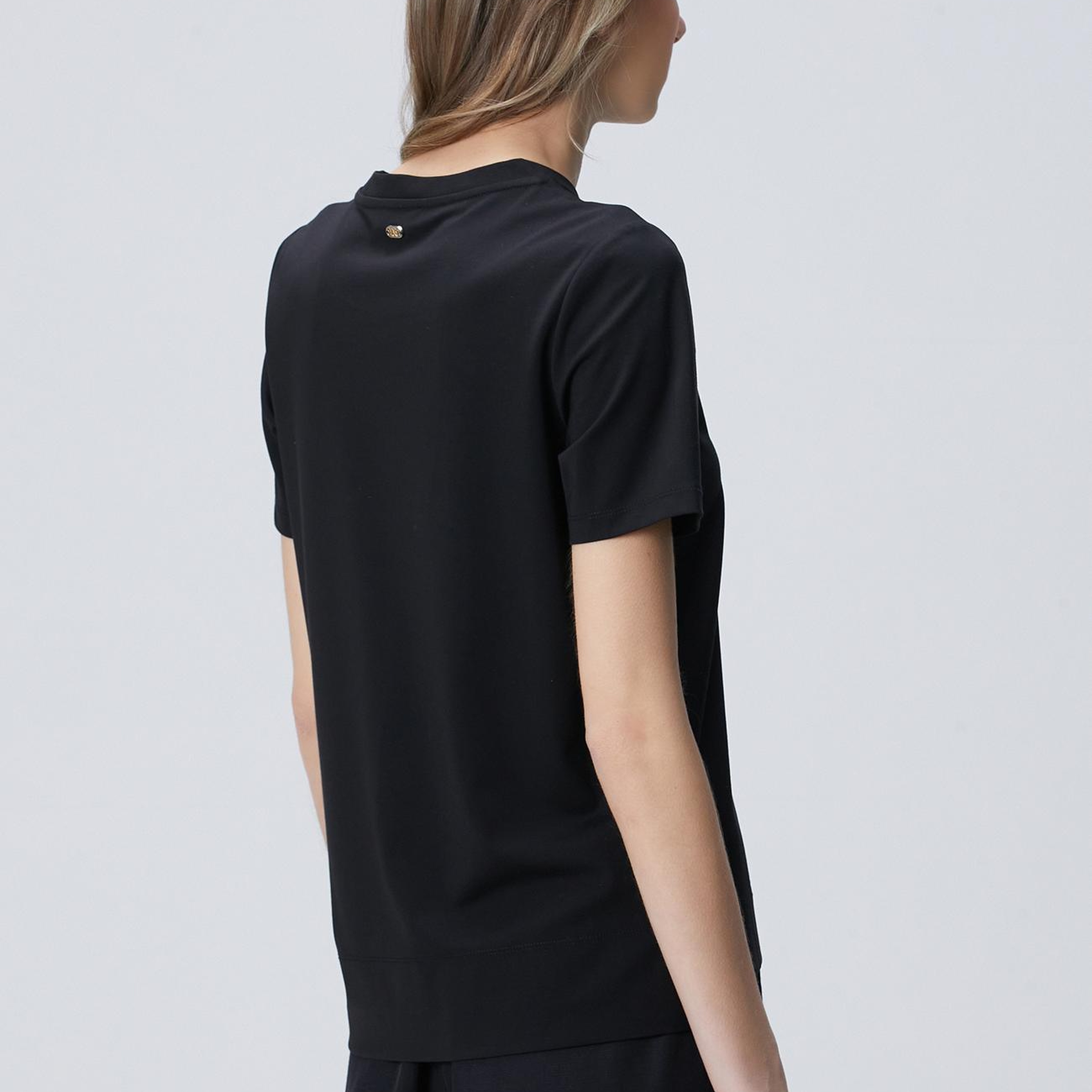 Network Kadın Siyah Basic T-shirt
