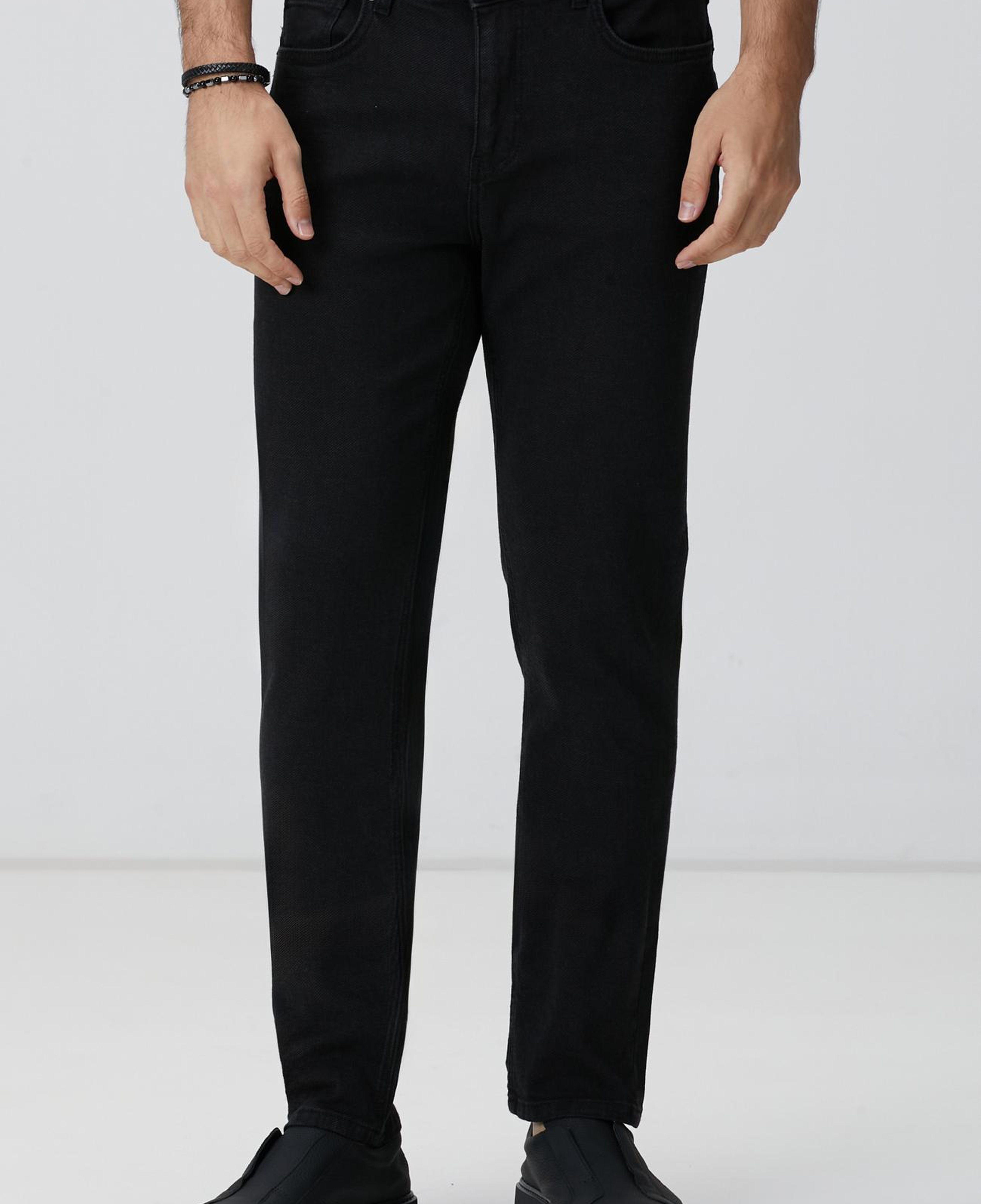 Network Erkek Siyah Denim Pantolon