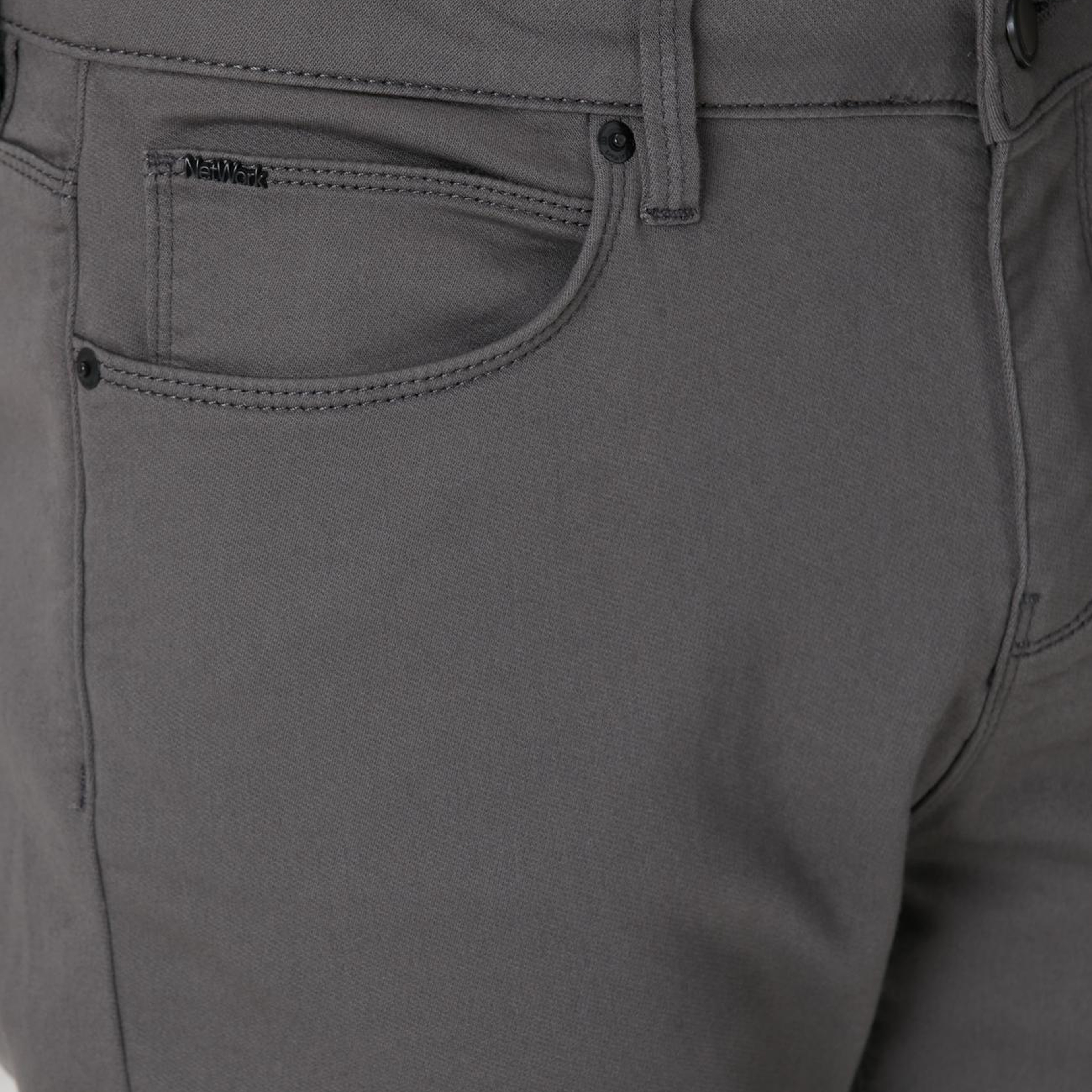 Network Erkek Gri Casual Pantolon