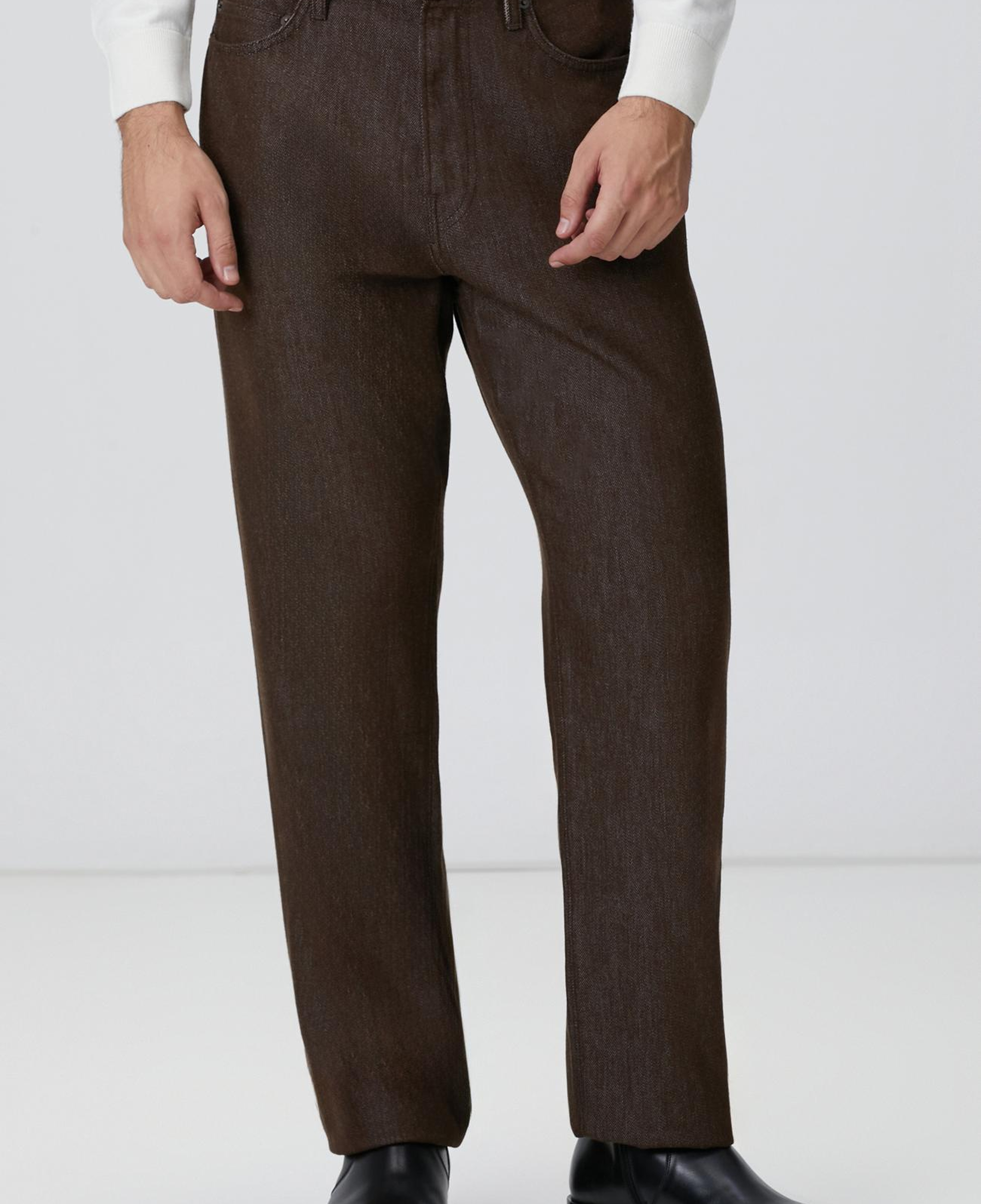 Network Erkek Kahverengi Denim Pantolon