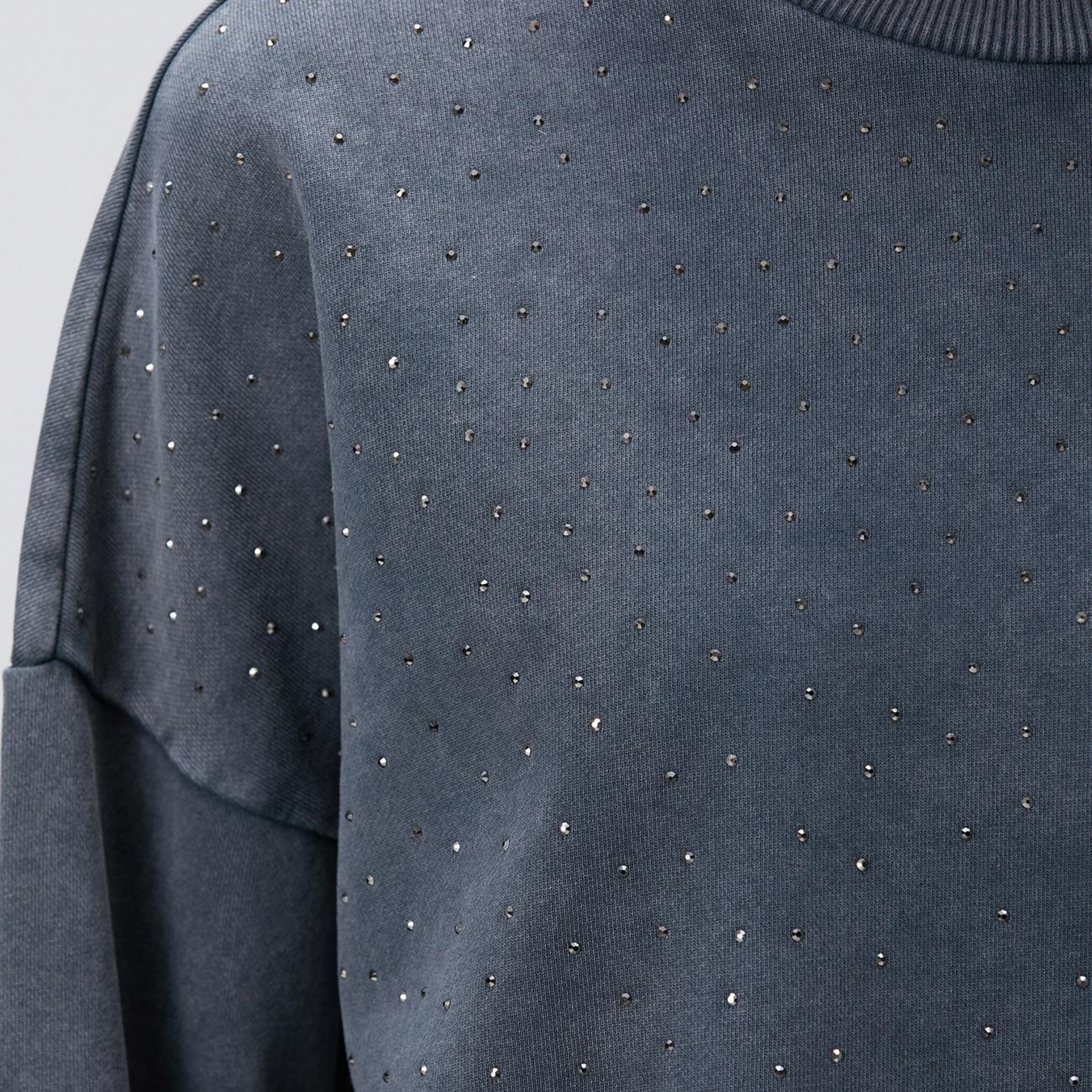 Network Kadın Antrasit Taşlı Sweatshirt