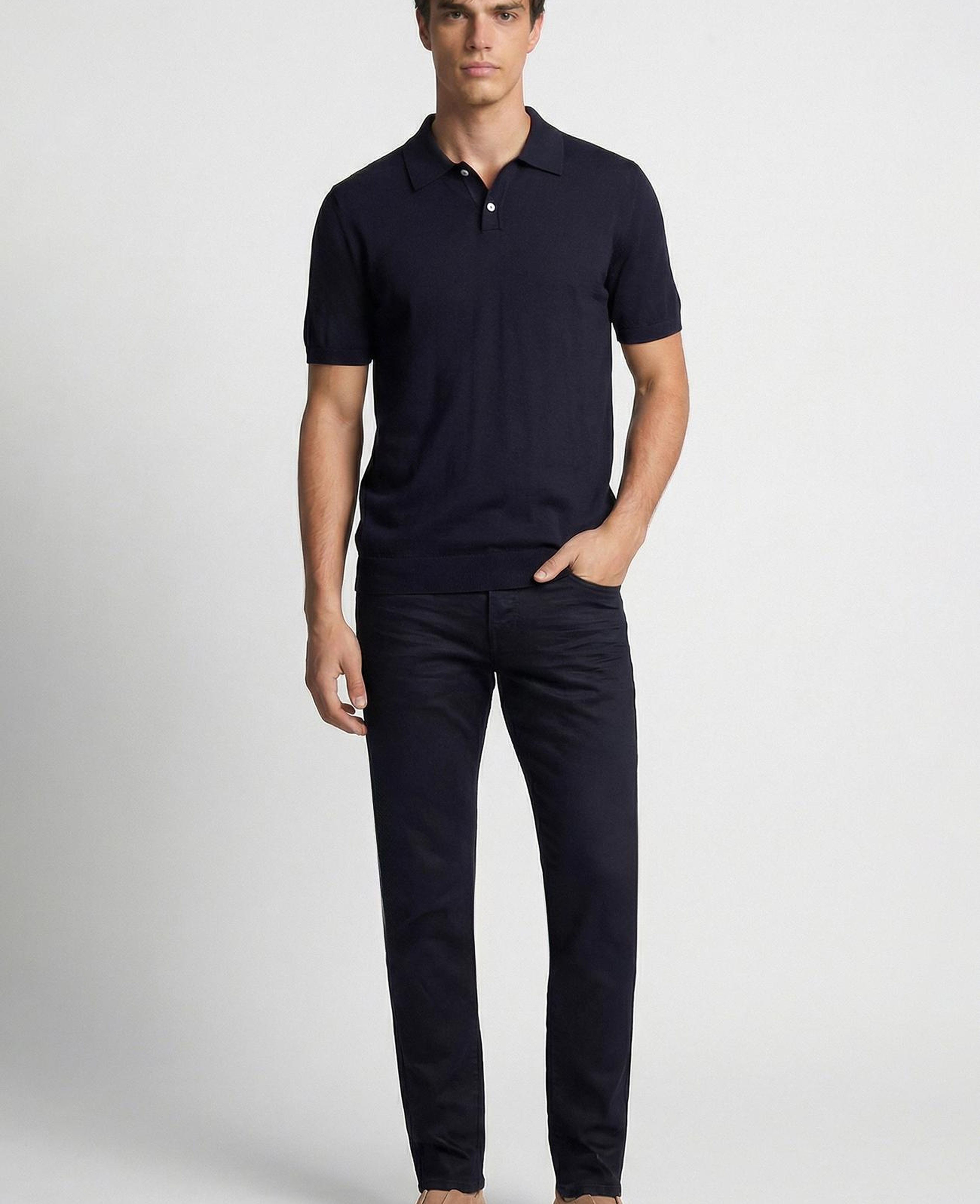Network Erkek Lacivert Kaplamalı Denim Pantolon