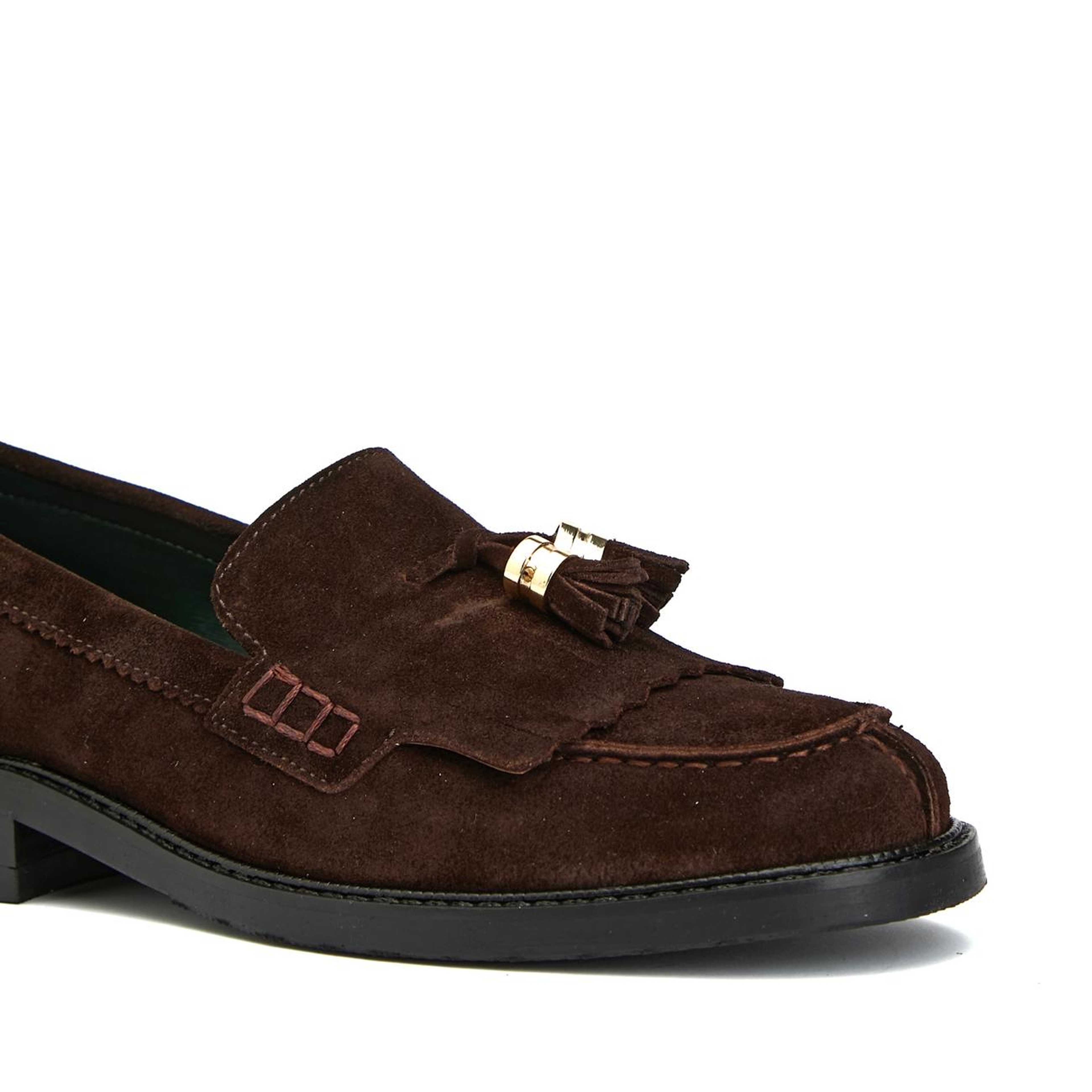 George Hogg Icons Kadın Acı Kahve Püsküllü Süet Loafer