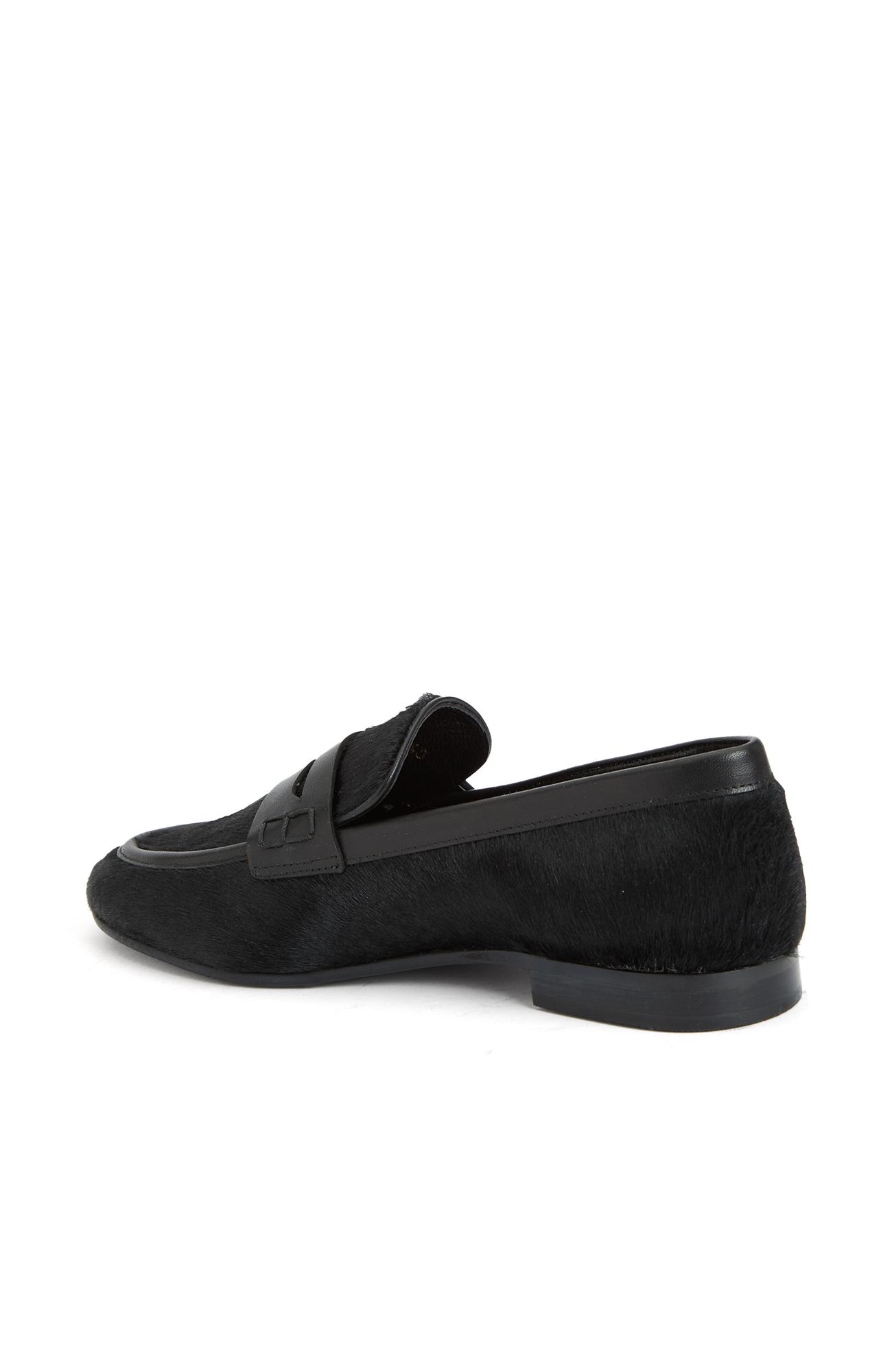 Divarese Kadın Siyah Deri Loafer