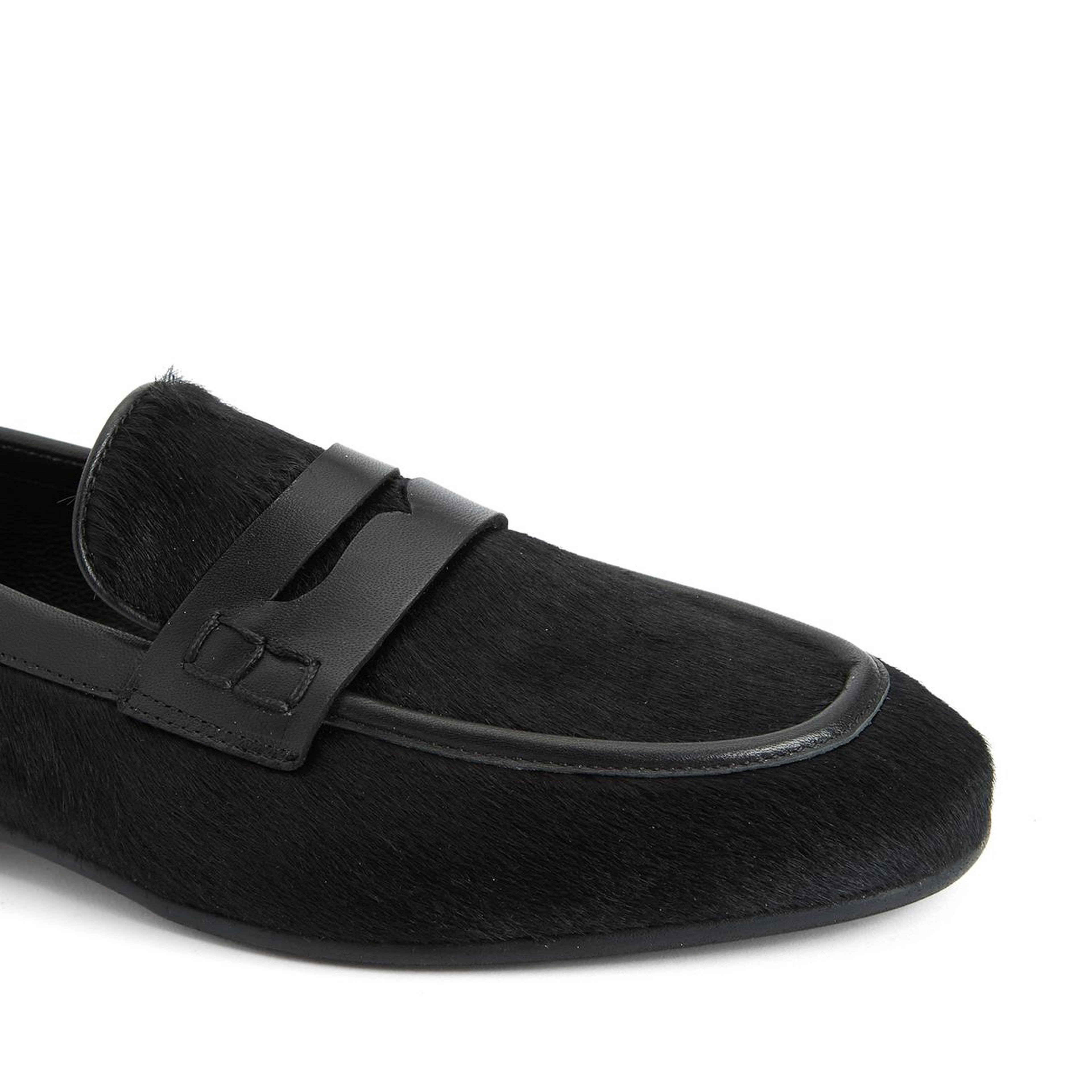 Divarese Kadın Siyah Deri Loafer