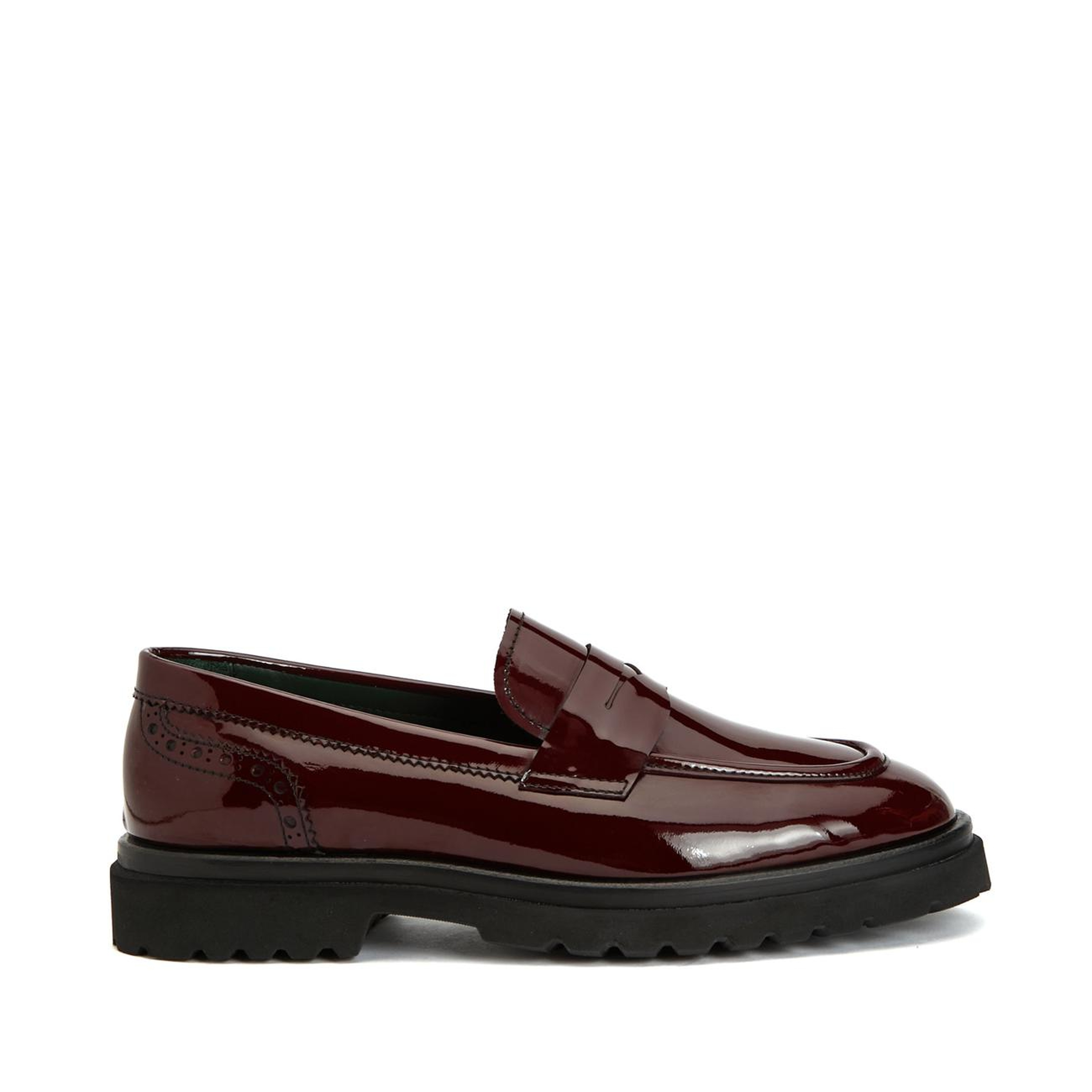 George Hogg Kadın Bordo Deri Loafer