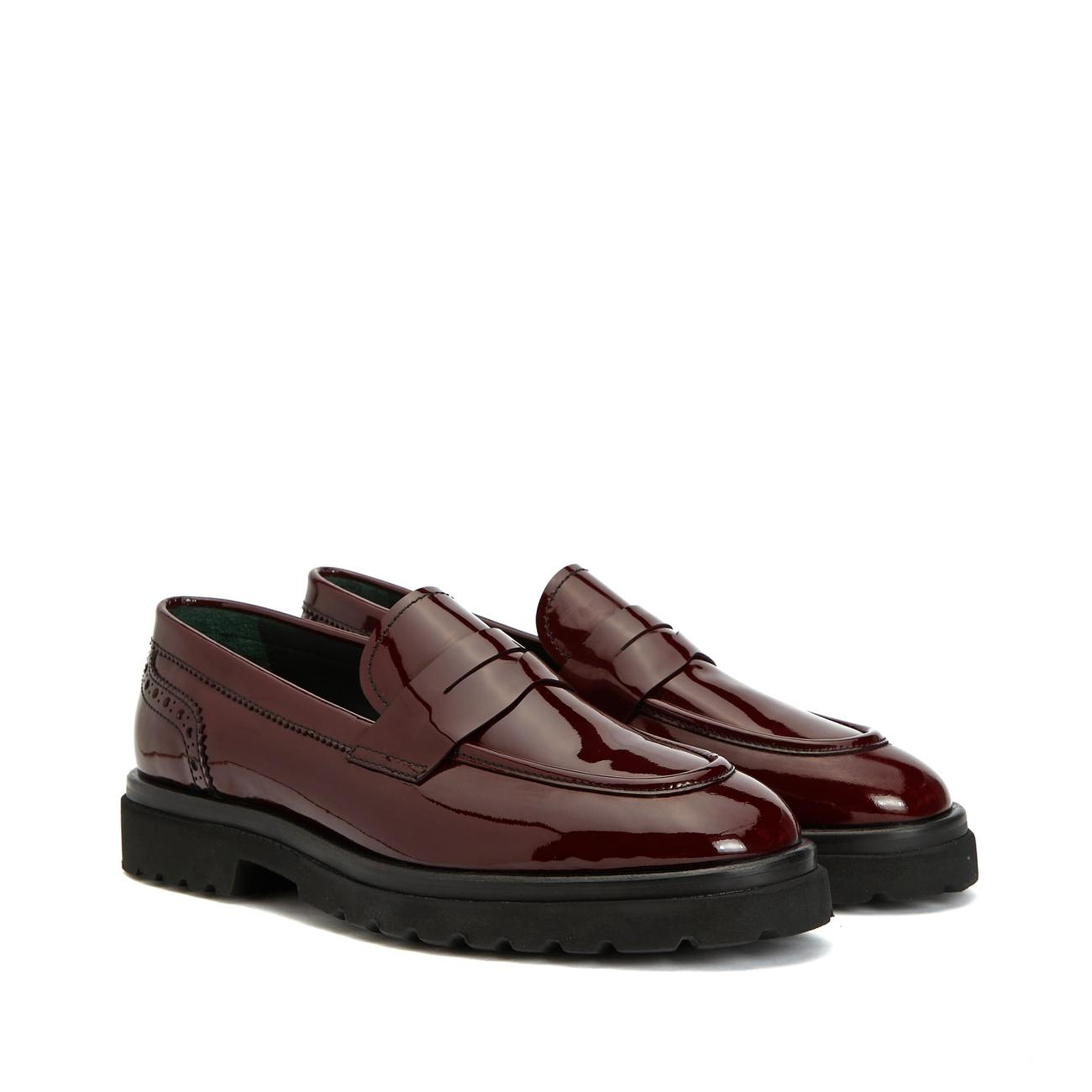 George Hogg Kadın Bordo Deri Loafer