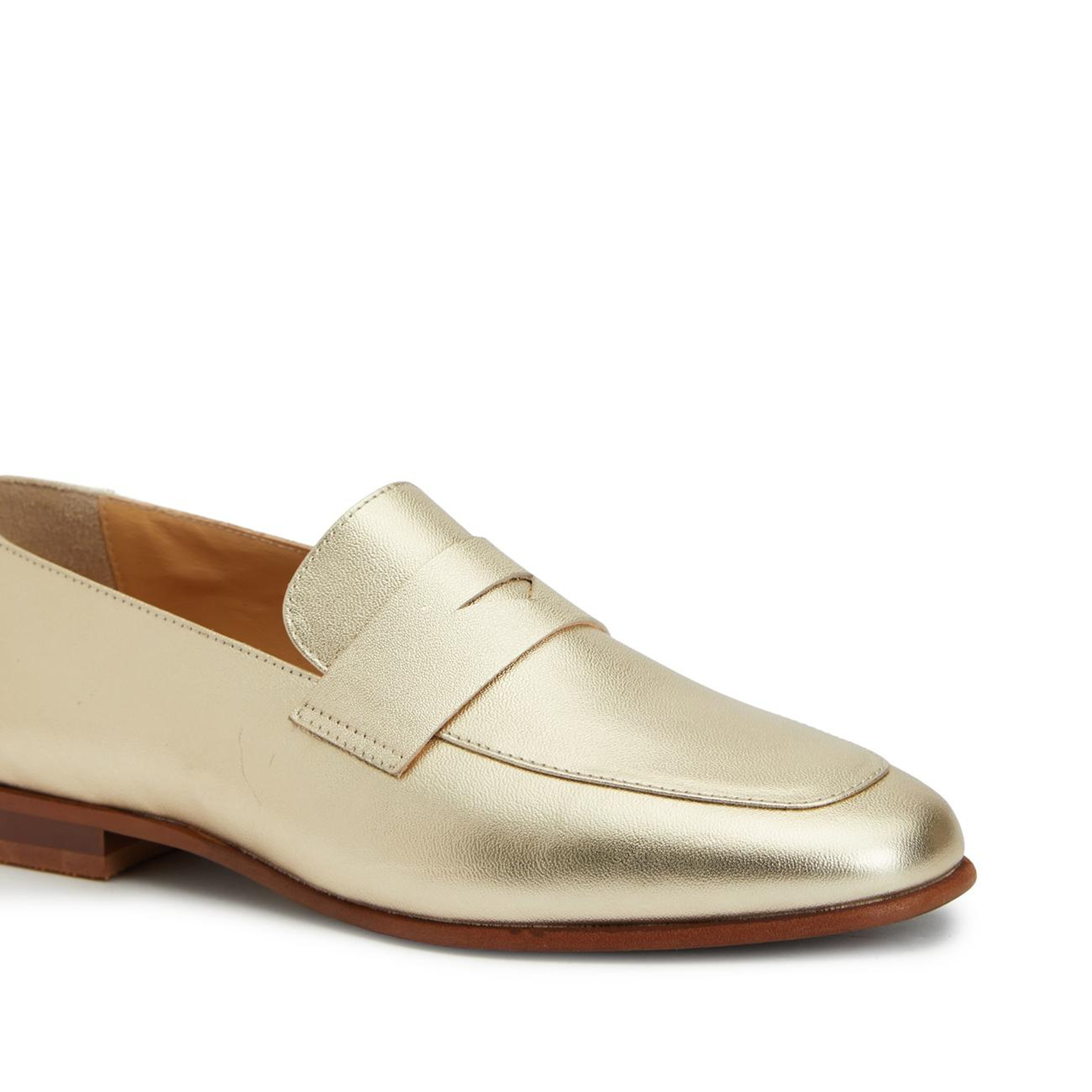 George Hogg Kadın Gold Kuşak Detaylı Deri Loafer