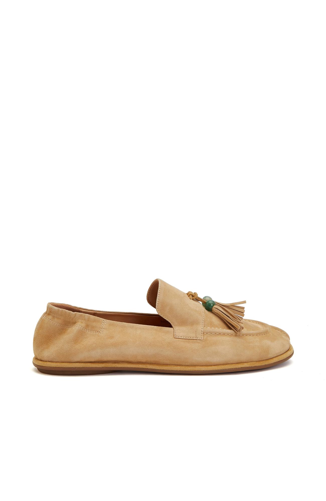 Divarese Kadın Bej Süet Loafer
