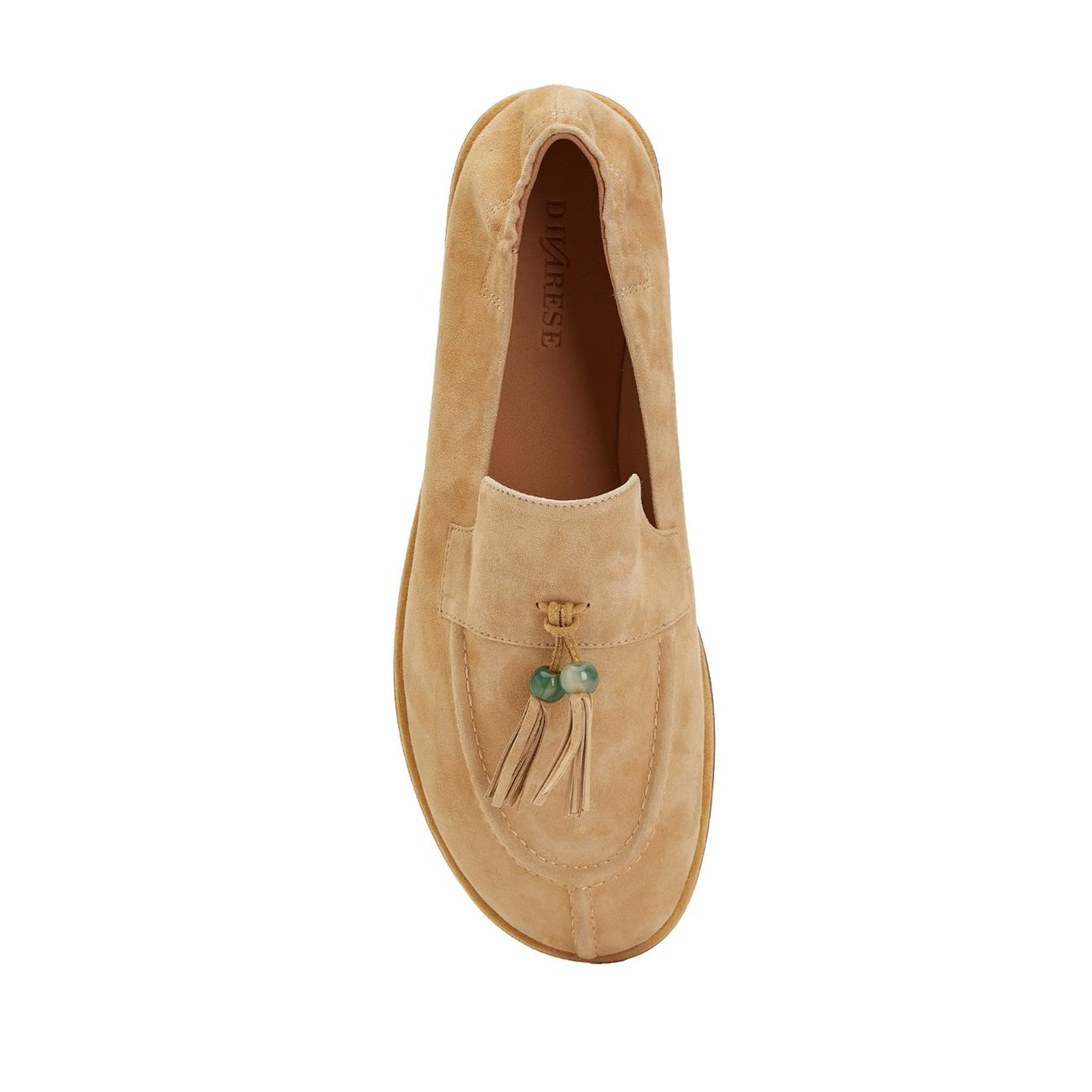 Divarese Kadın Bej Süet Loafer