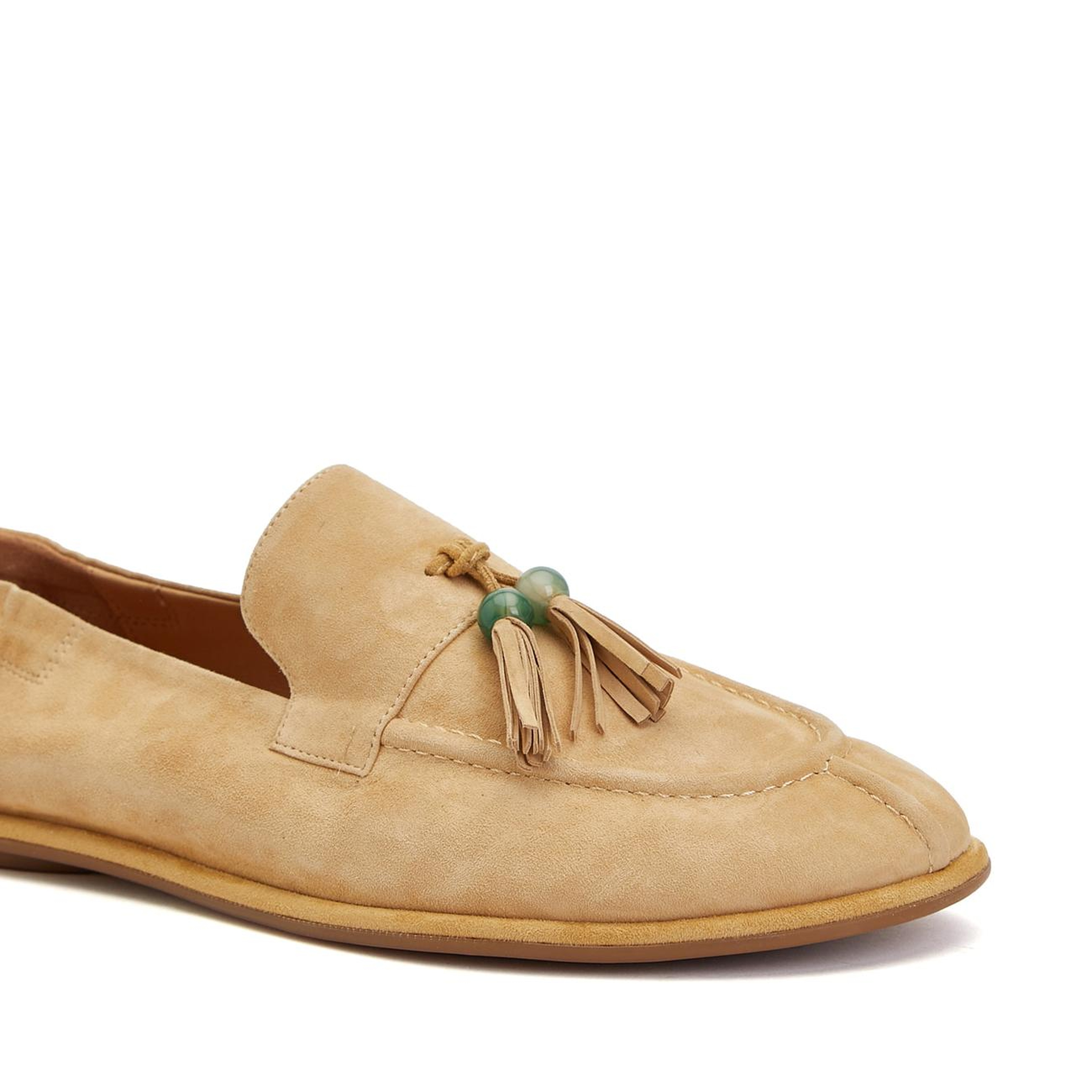 Divarese Kadın Bej Süet Loafer