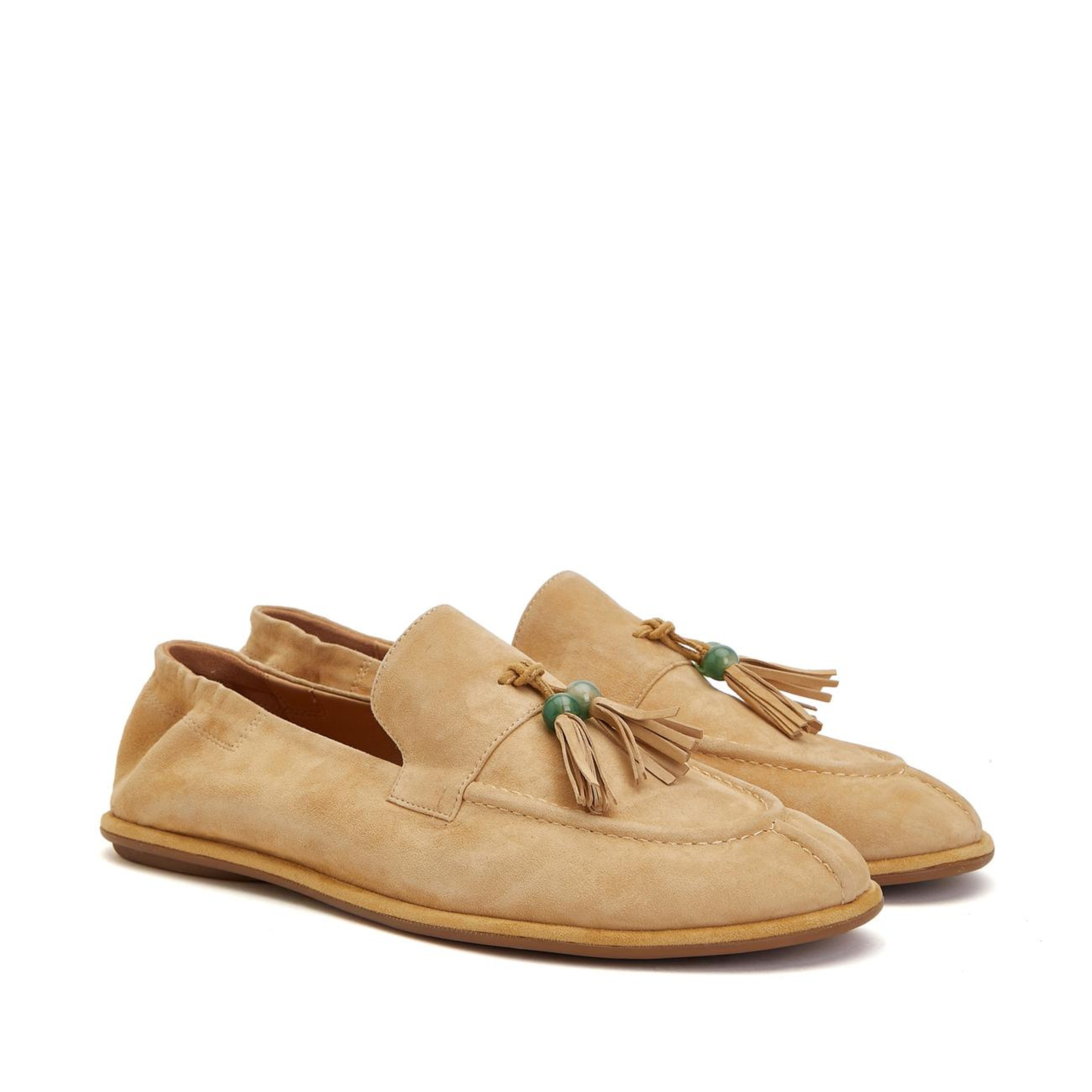 Divarese Kadın Bej Süet Loafer