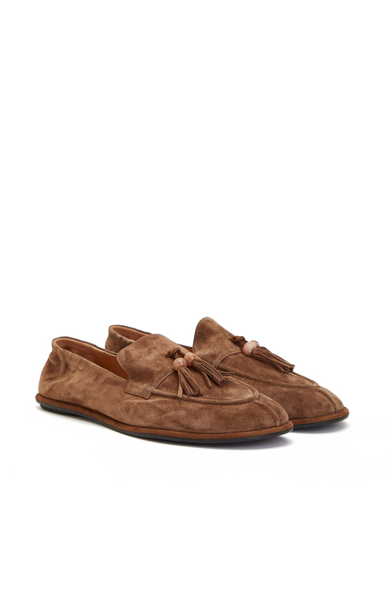 Divarese Kadın Tütün Süet Loafer