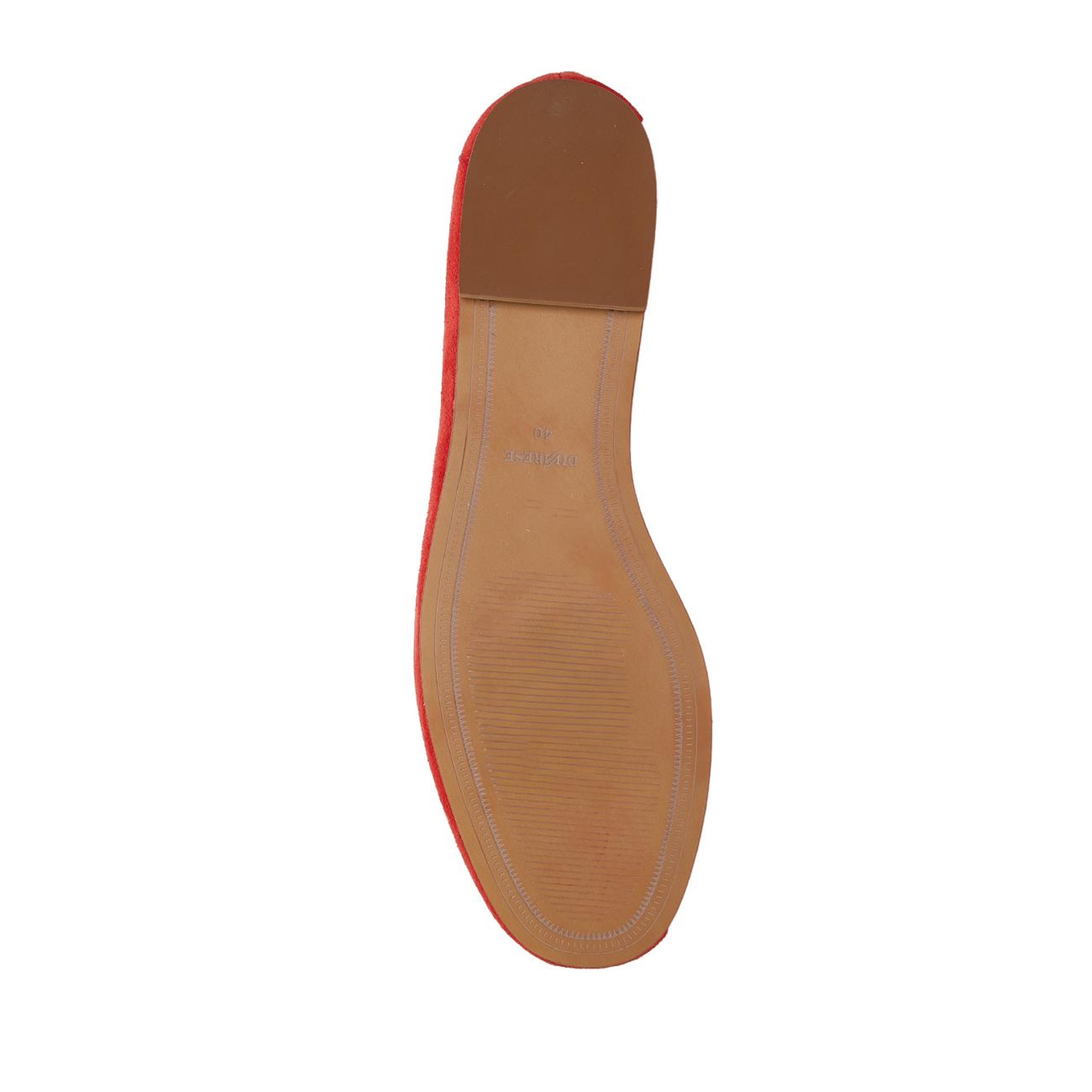 Divarese Kadın Kırmızı Püsküllü Süet Loafer