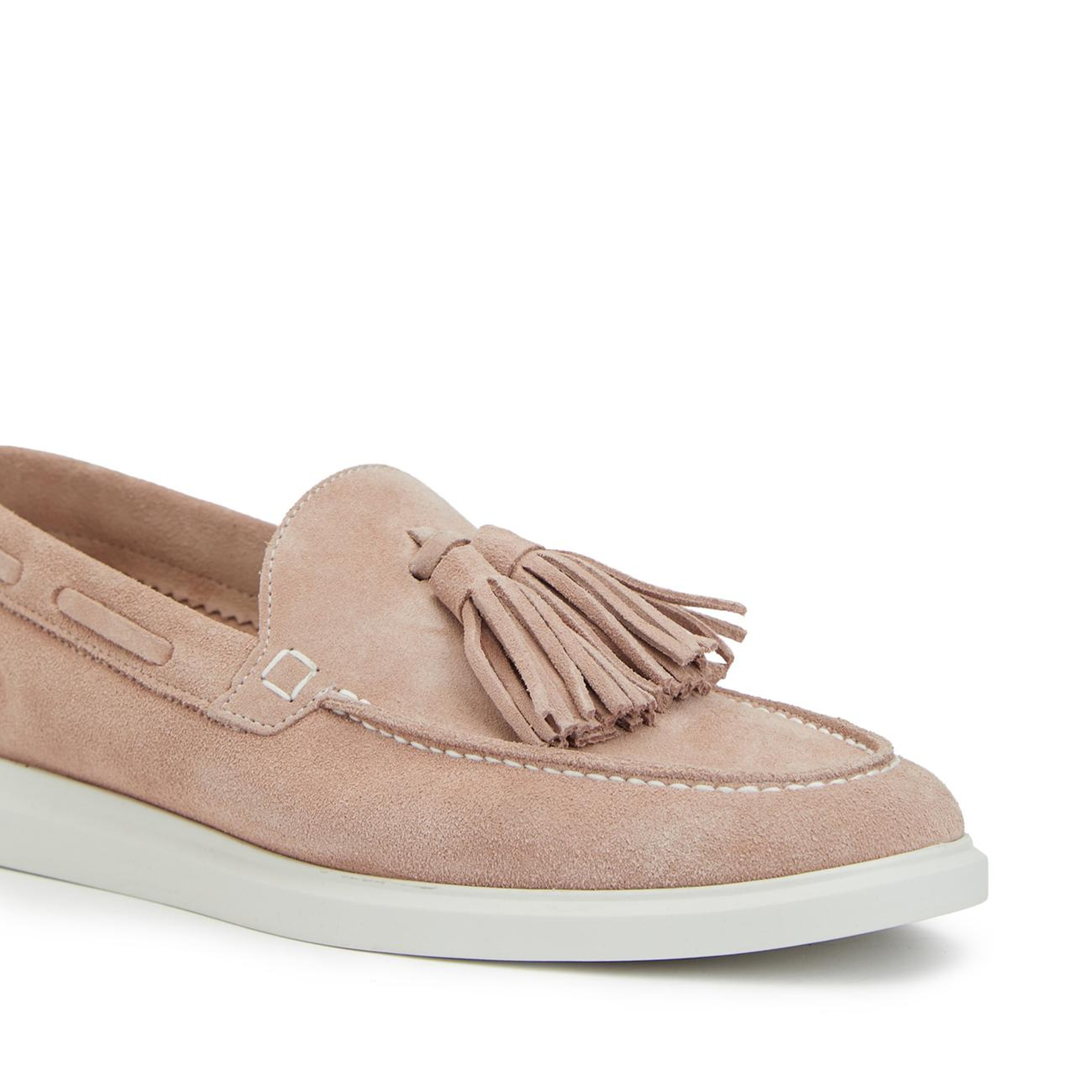 Divarese Kadın Açık Pembe Püsküllü Süet Loafer