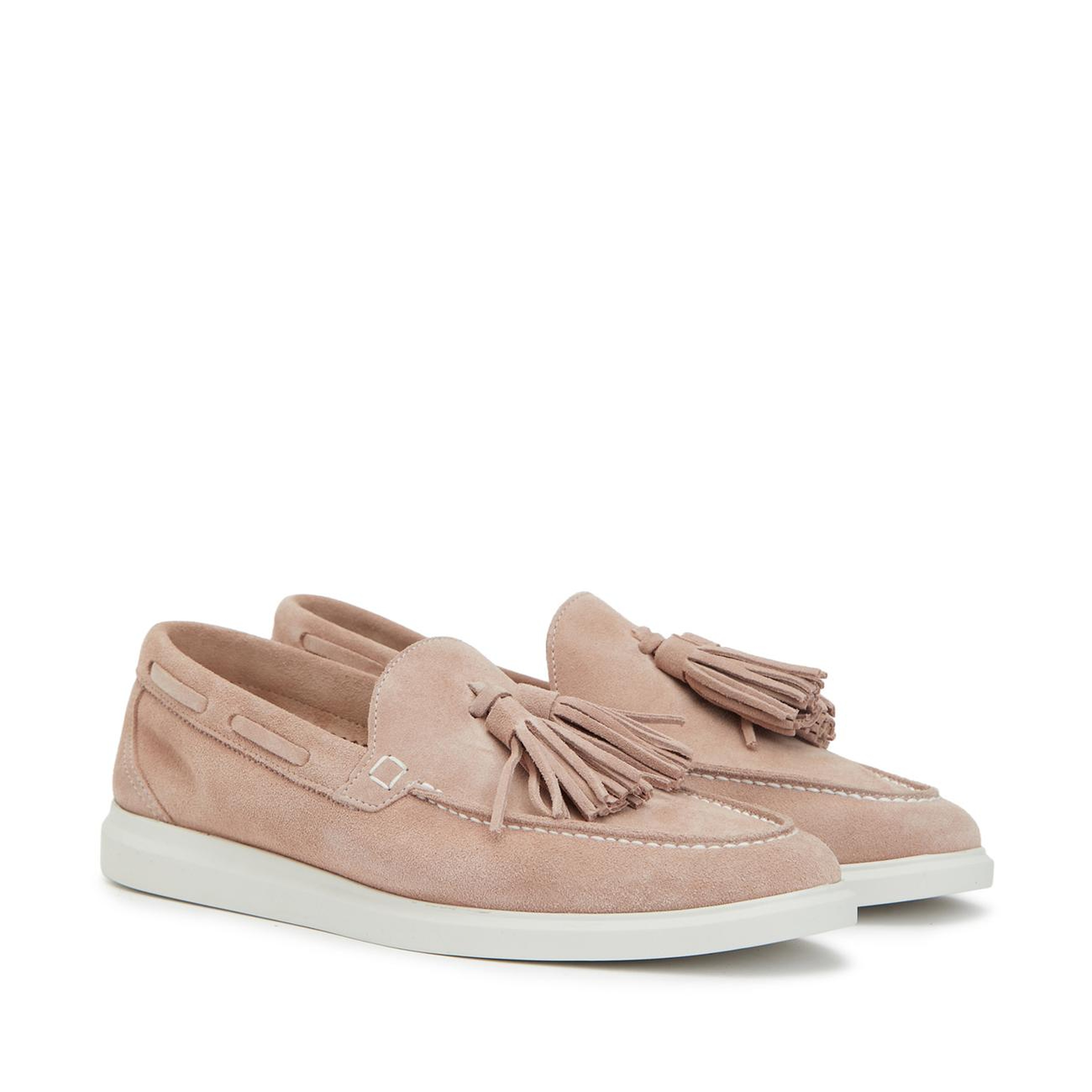 Divarese Kadın Açık Pembe Püsküllü Süet Loafer