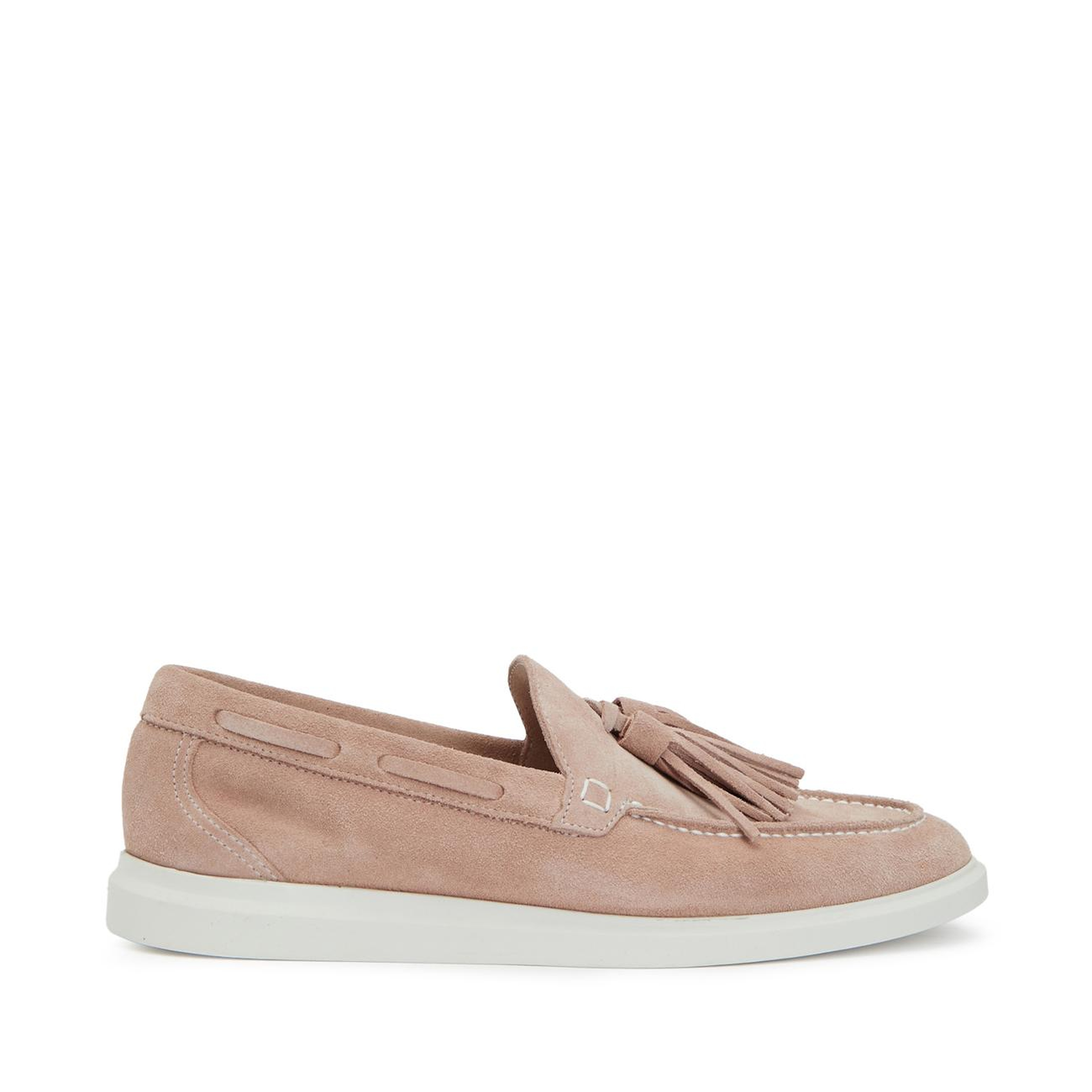 Divarese Kadın Açık Pembe Püsküllü Süet Loafer