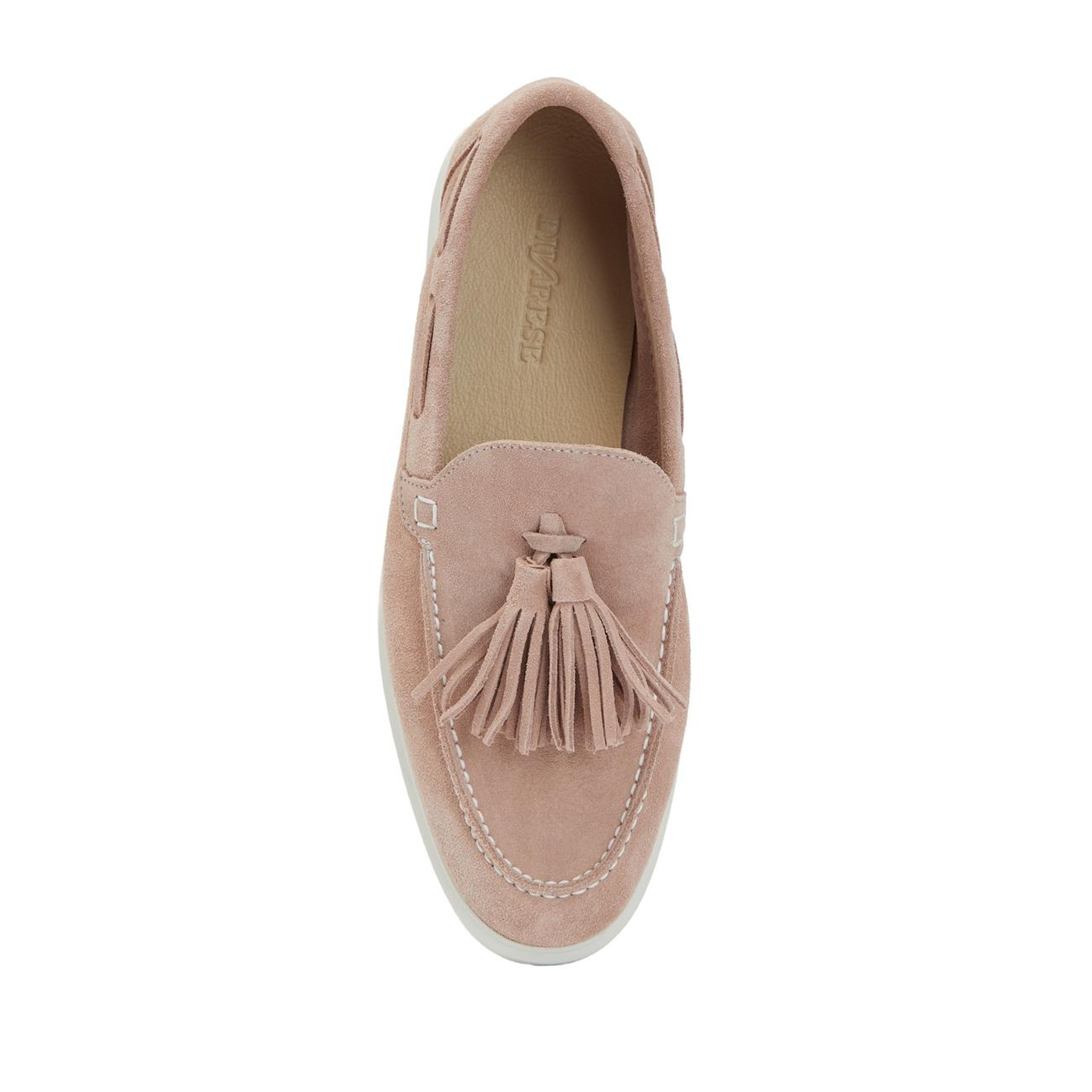 Divarese Kadın Açık Pembe Püsküllü Süet Loafer