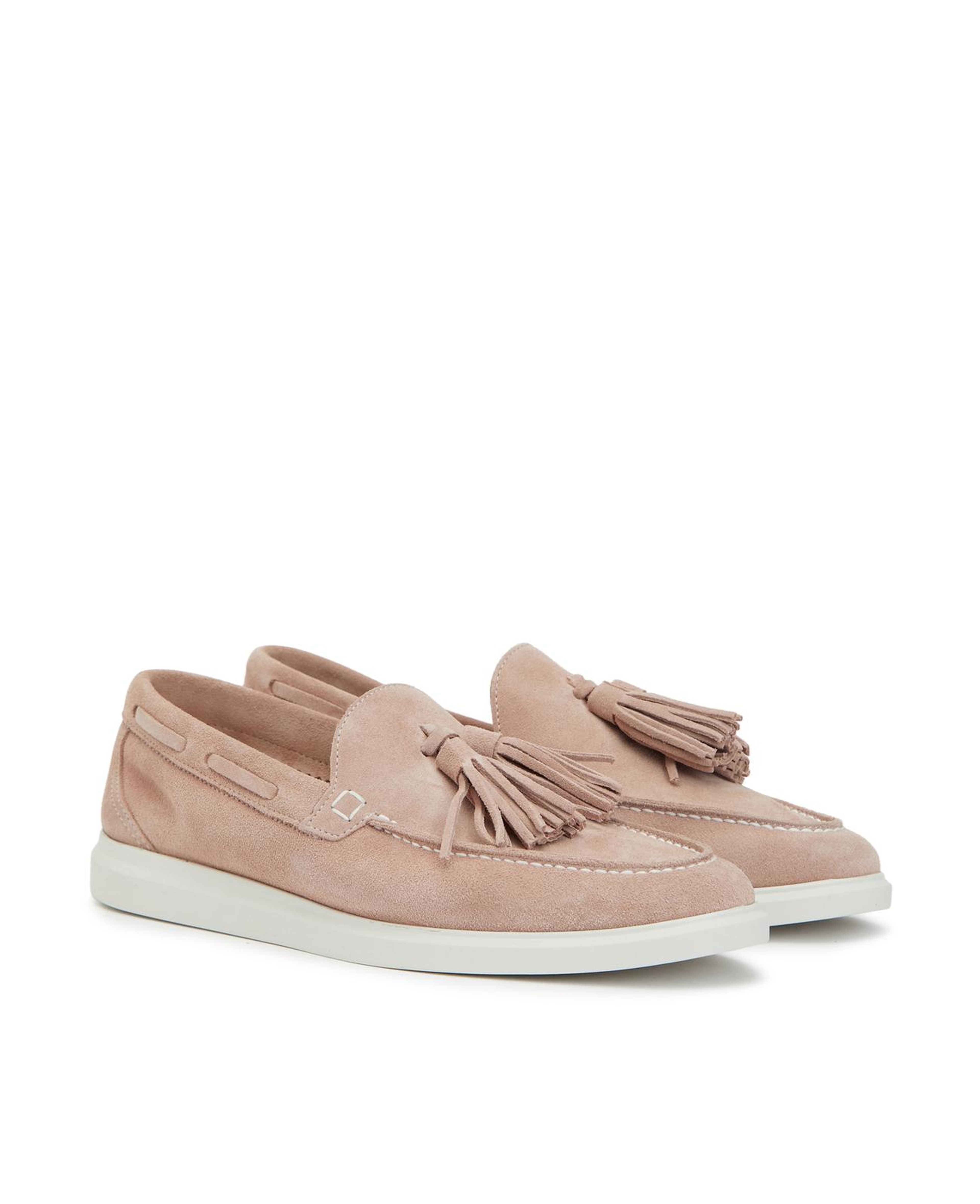 Divarese Kadın Açık Pembe Püsküllü Süet Loafer