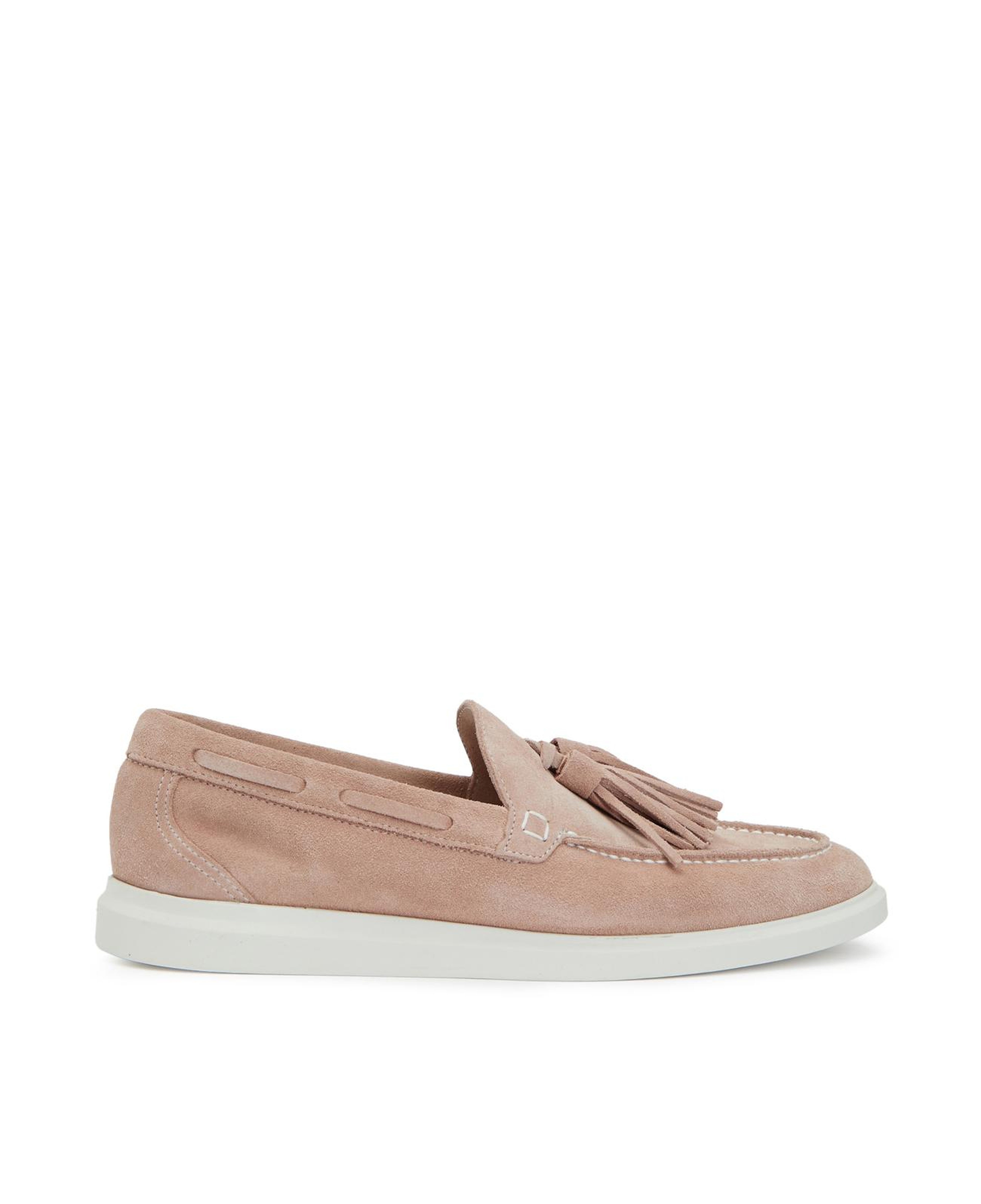 Divarese Kadın Açık Pembe Püsküllü Süet Loafer