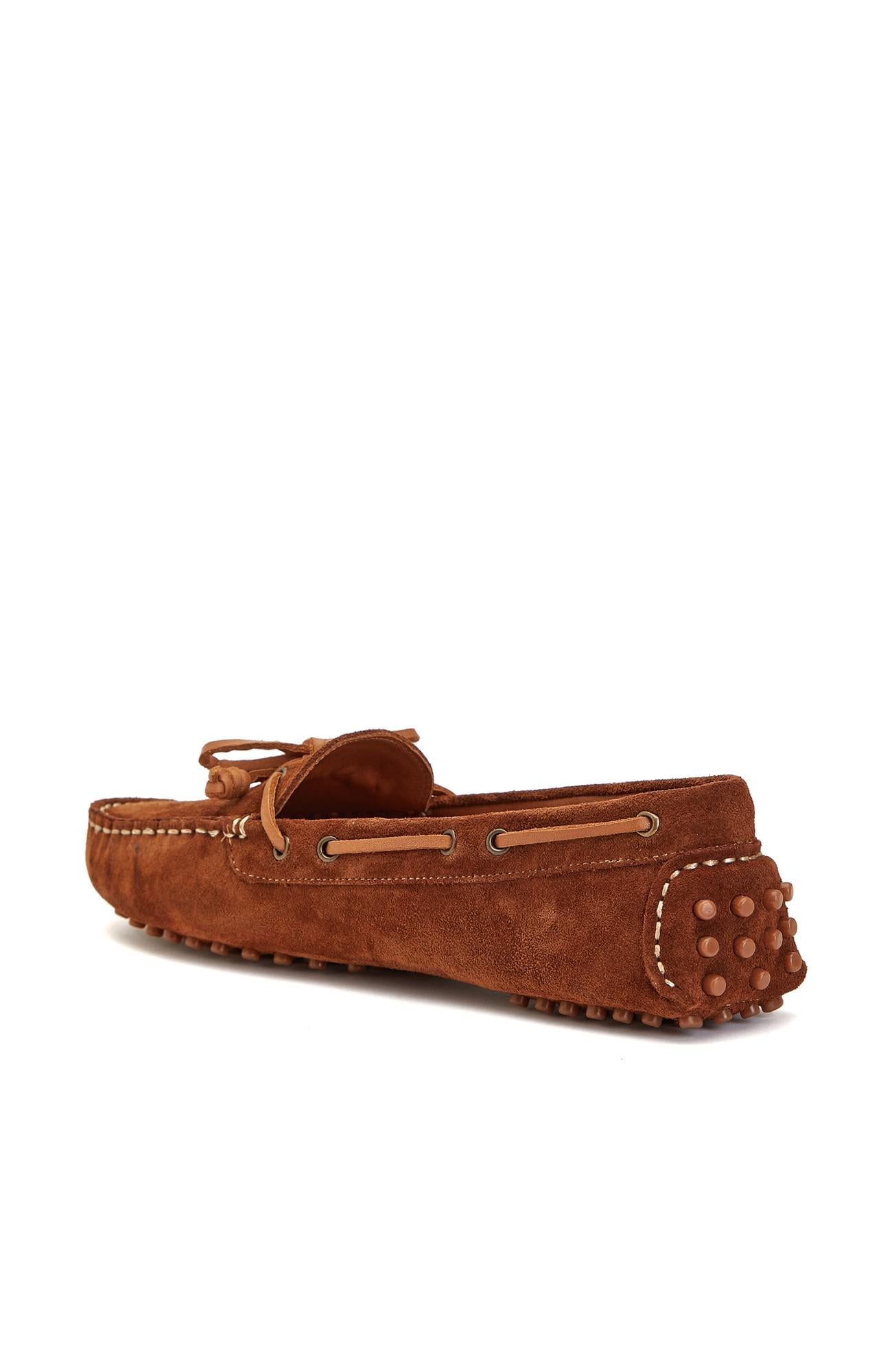 Divarese Kadın Kahverengi Süet Loafer