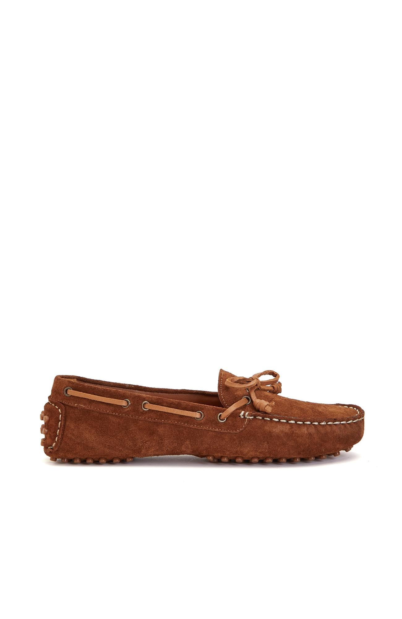 Divarese Kadın Kahverengi Süet Loafer