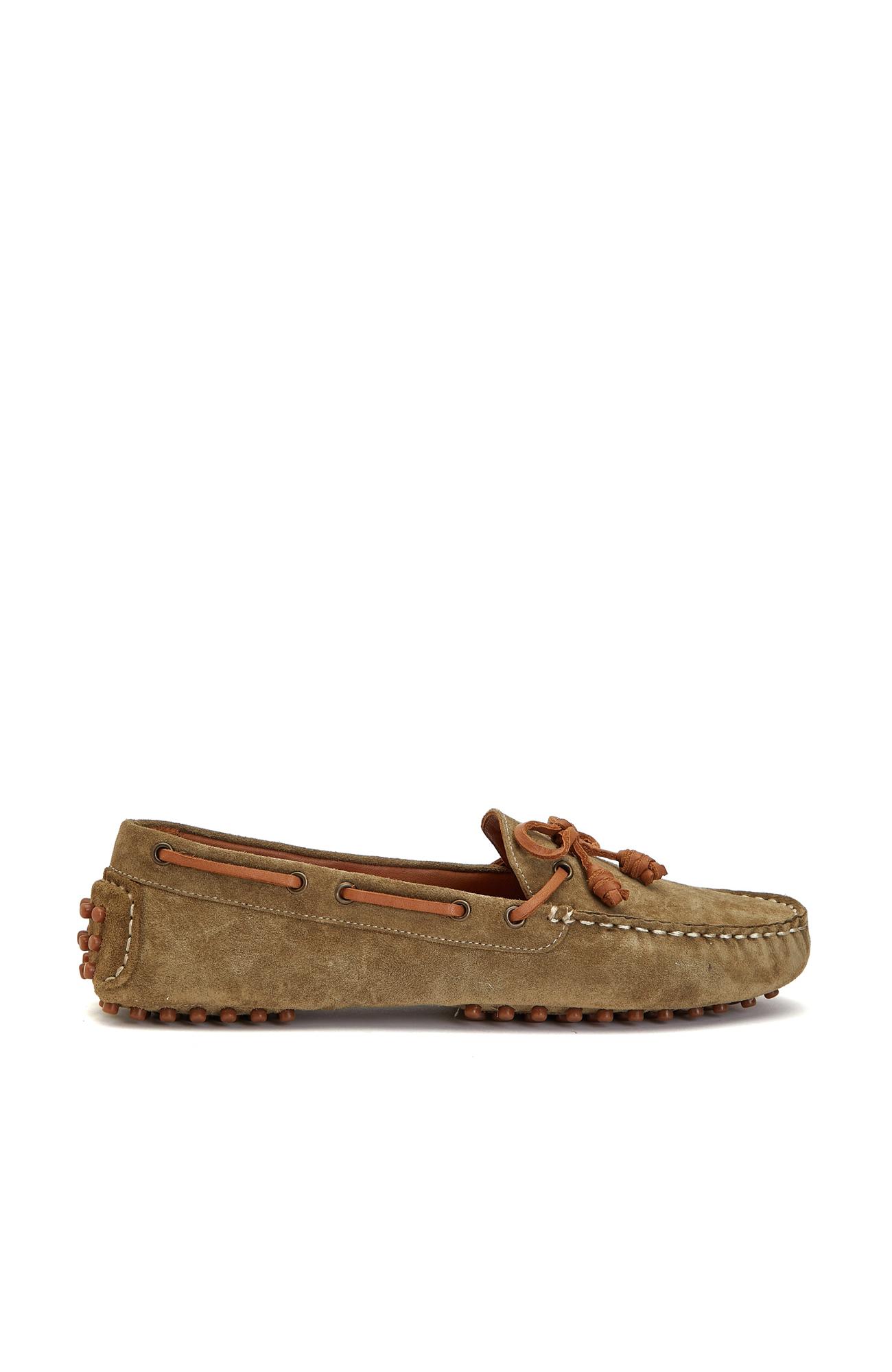 Divarese Kadın Haki Süet Loafer