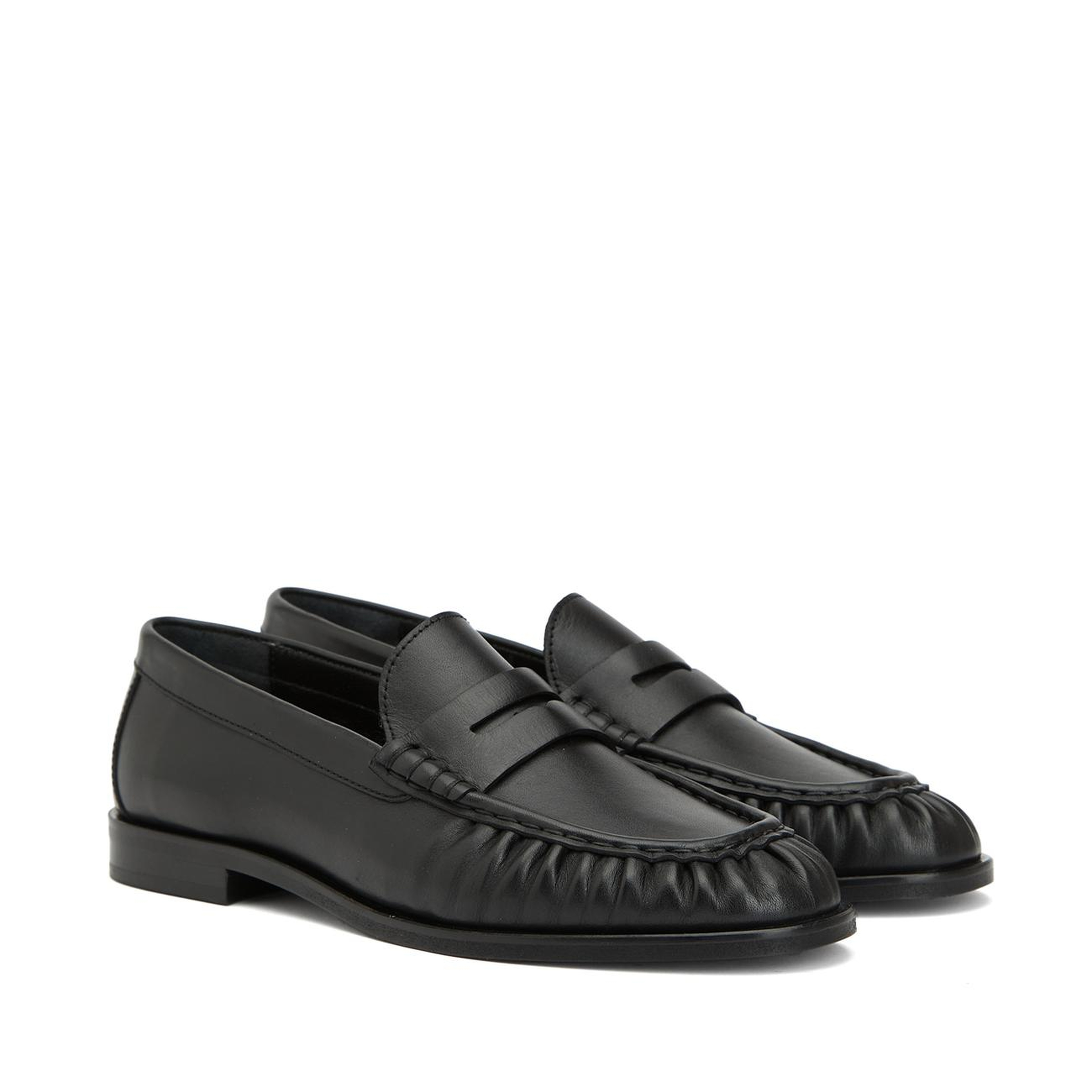 Divarese Kadın Siyah Deri Loafer