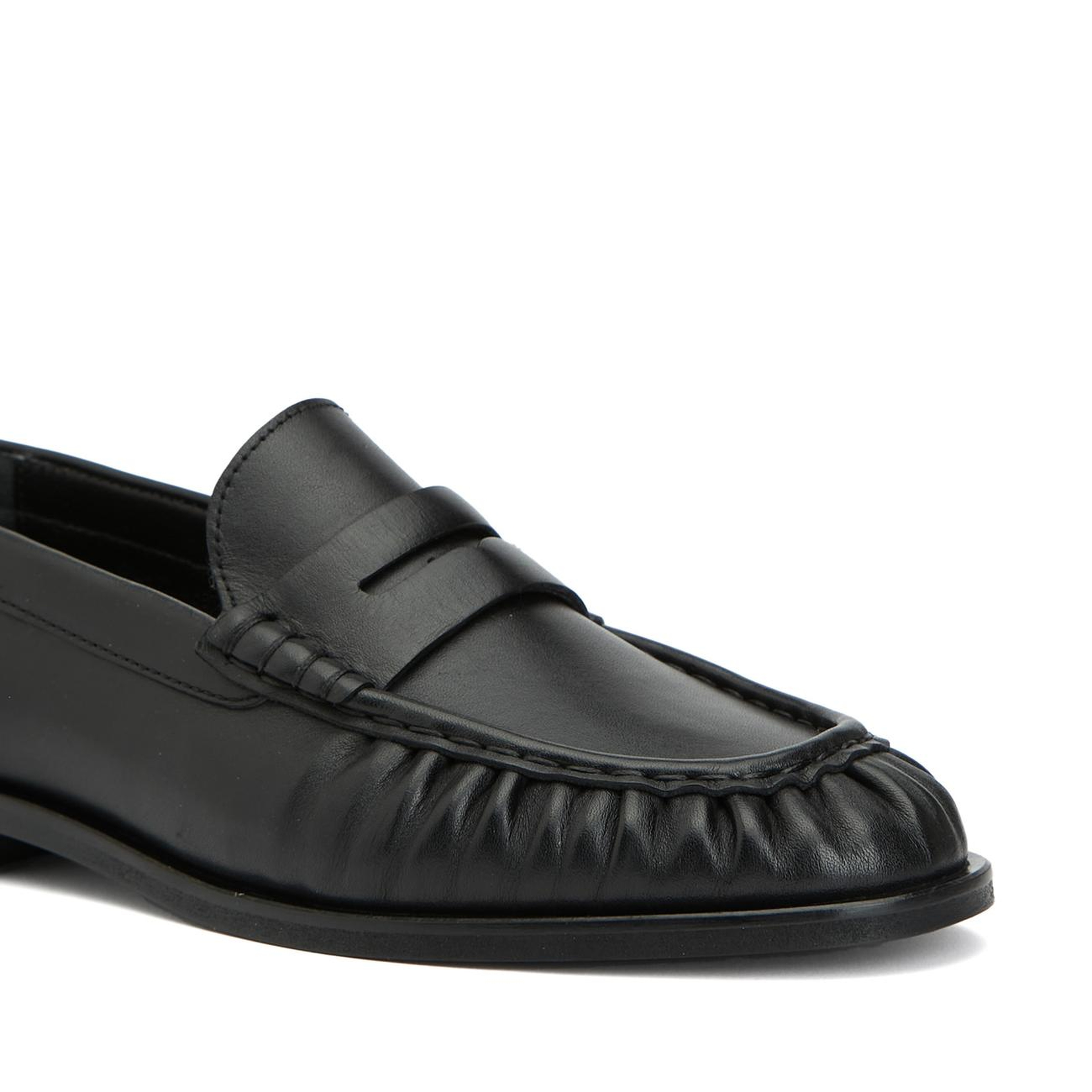 Divarese Kadın Siyah Deri Loafer