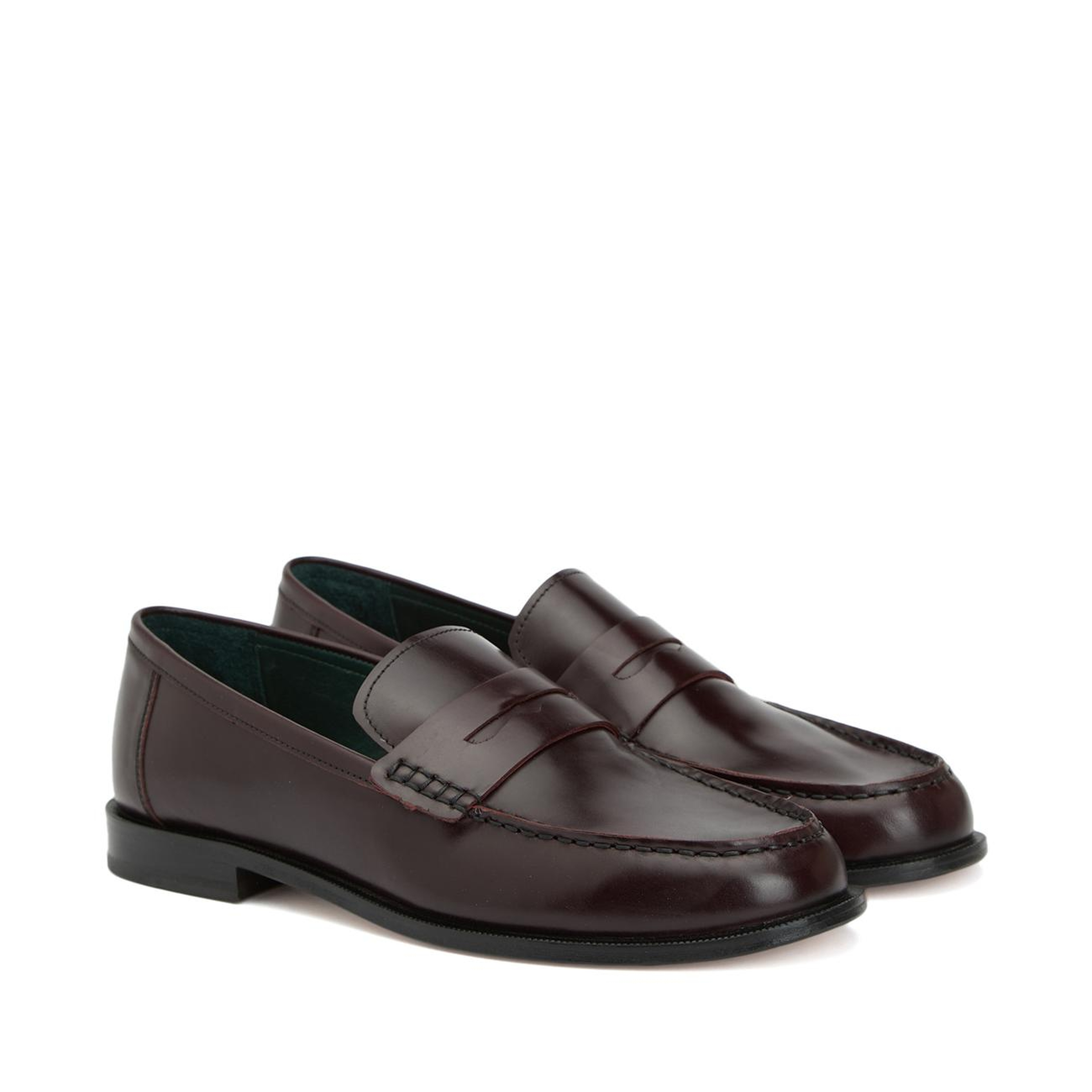 George Hogg Kadın Bordo Deri Loafer