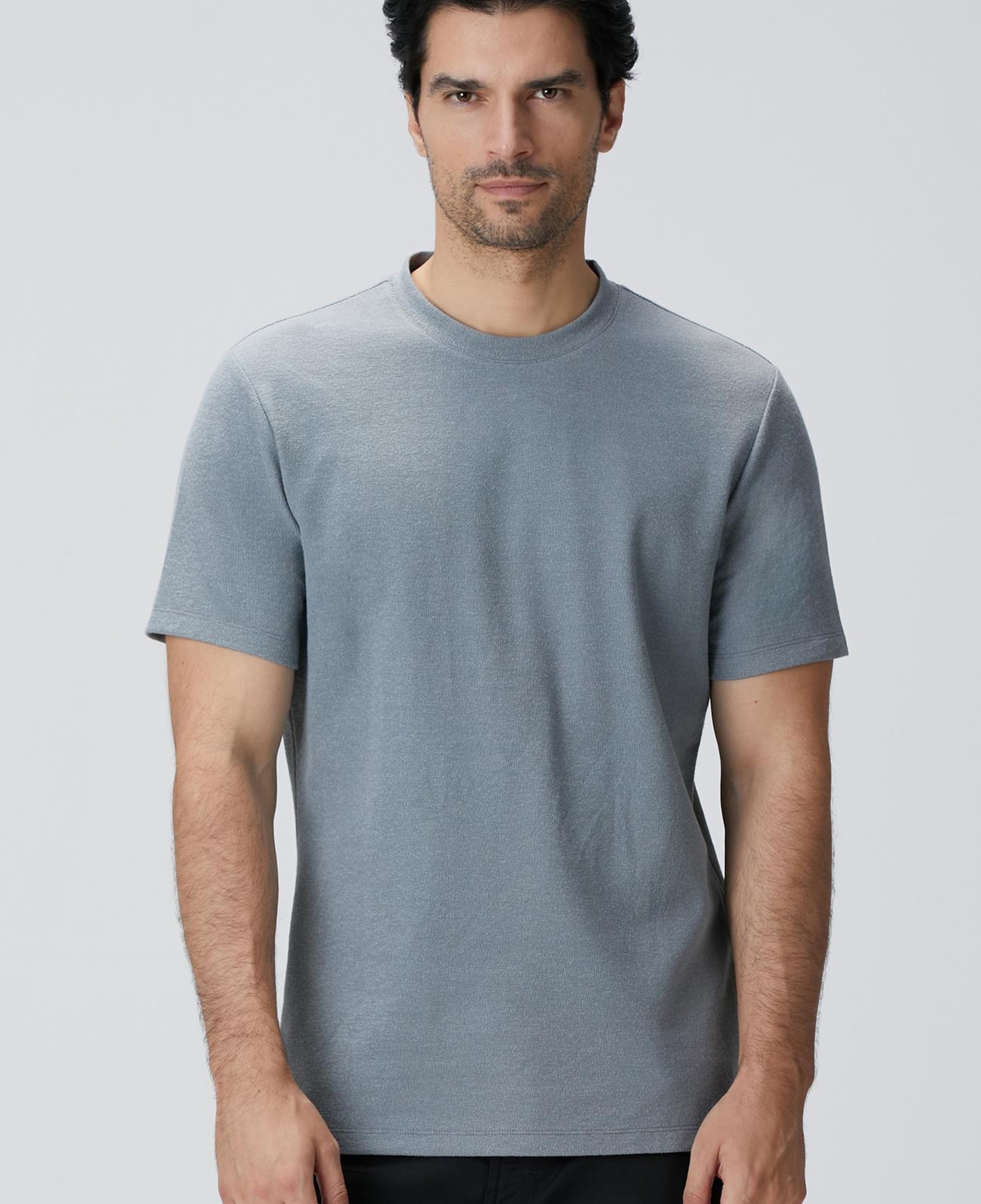 Network Erkek Mint Nane Bisiklet Yaka Jakarlı T-Shirt