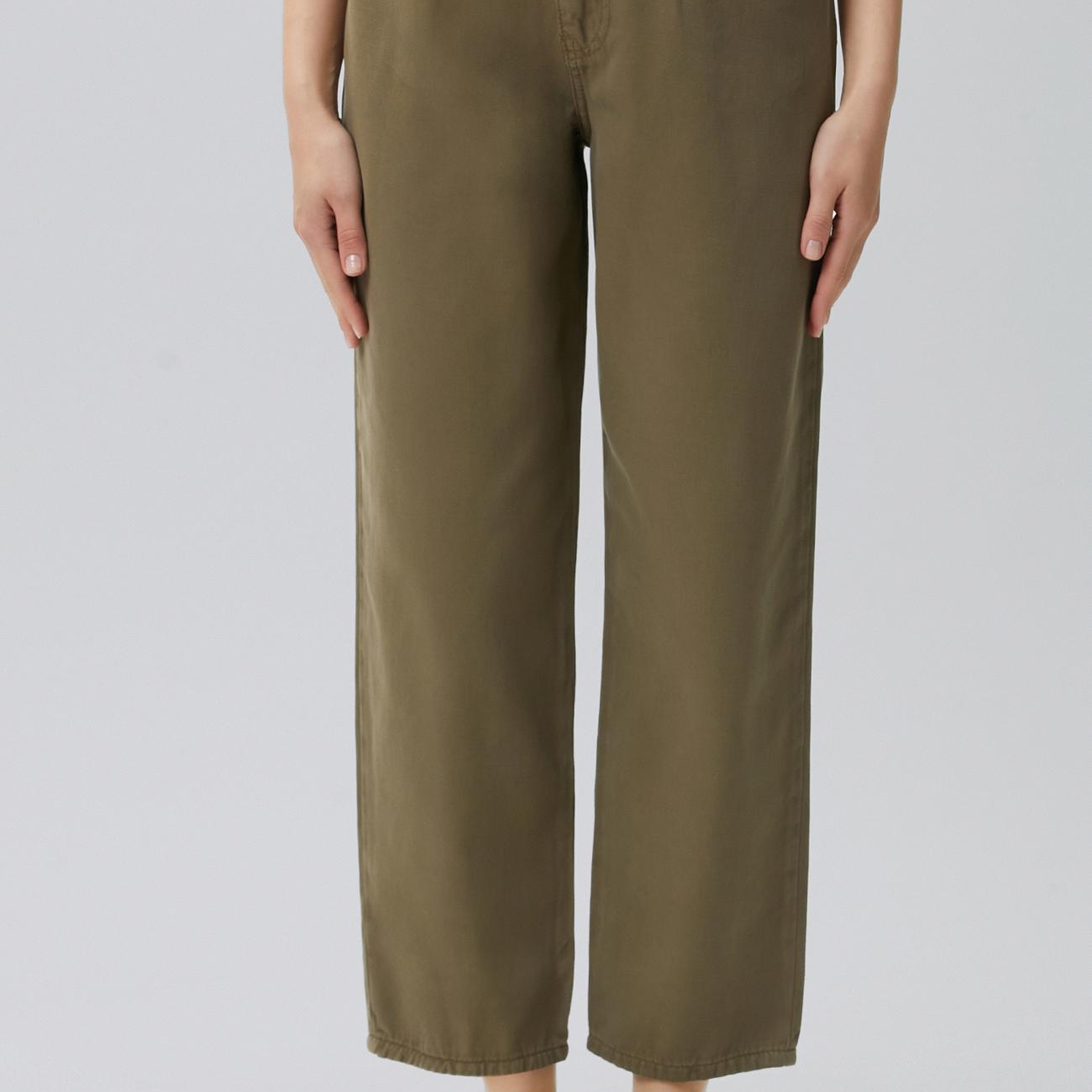 Network Kadın Haki Desenli Casual Pantolon