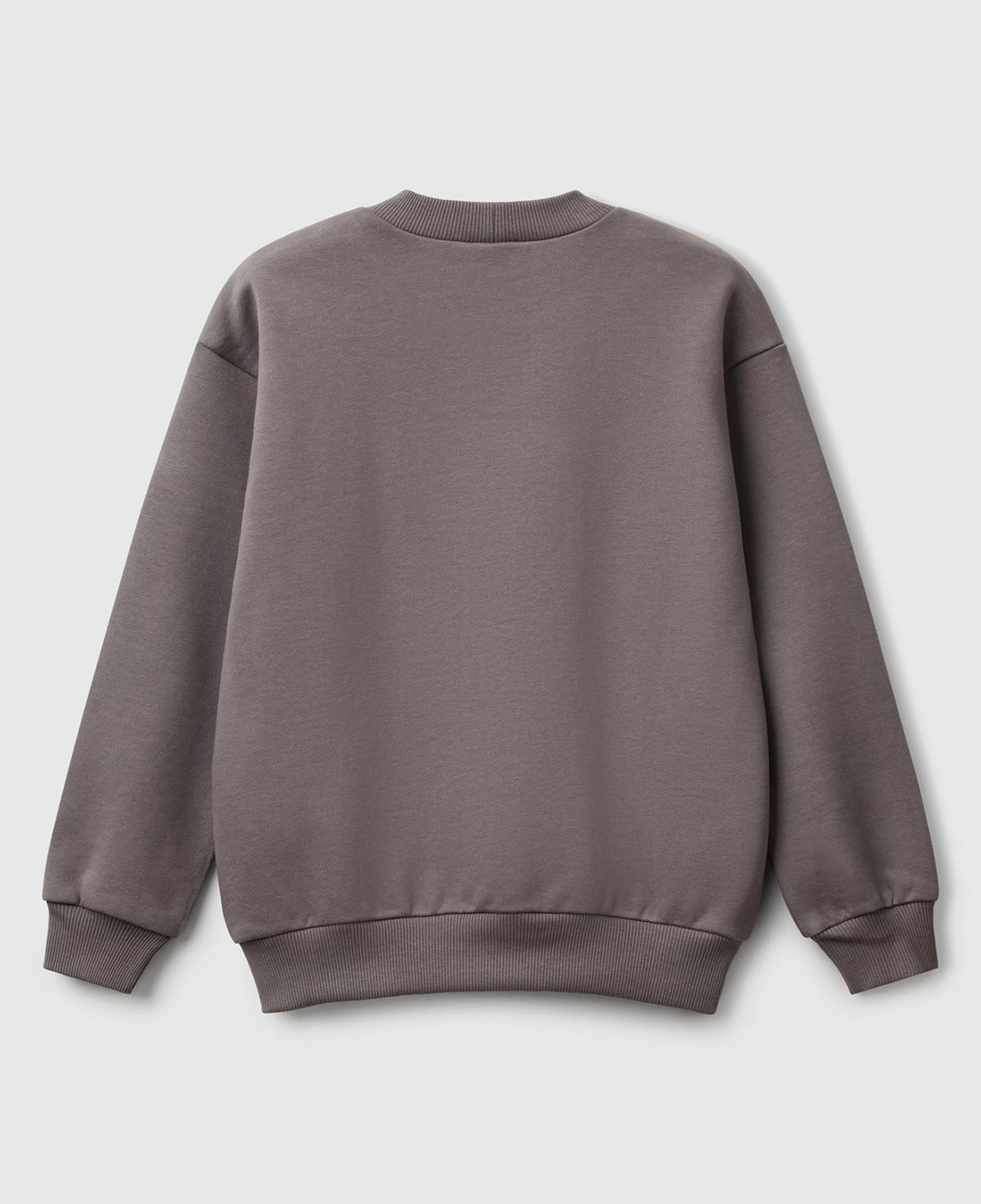 Erkek Çocuk Antrasit Rolling Stones Baskılı Etiket Logolu Bisiklet Yaka Sweatshirt