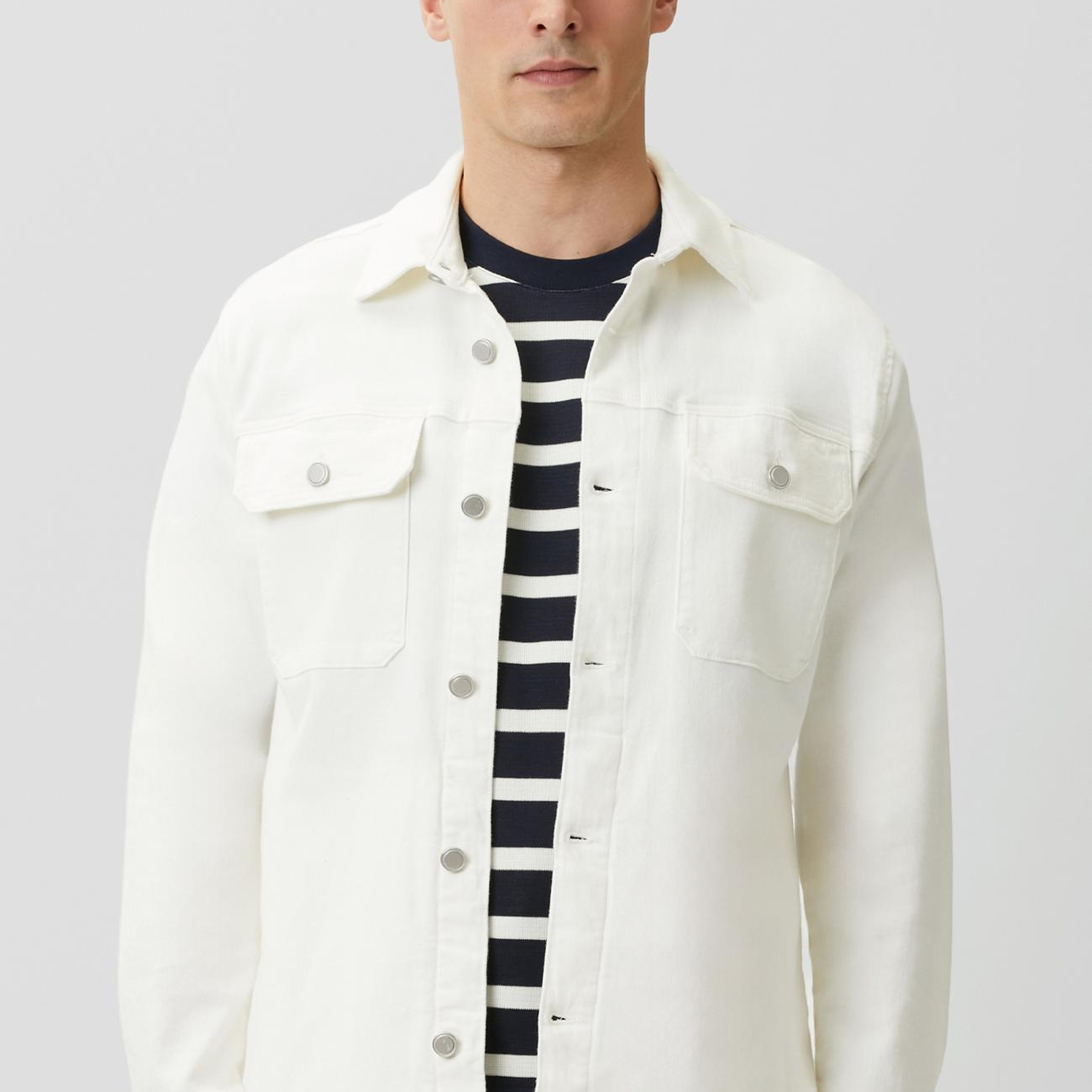 Network Erkek Ekru Denim Gömlek