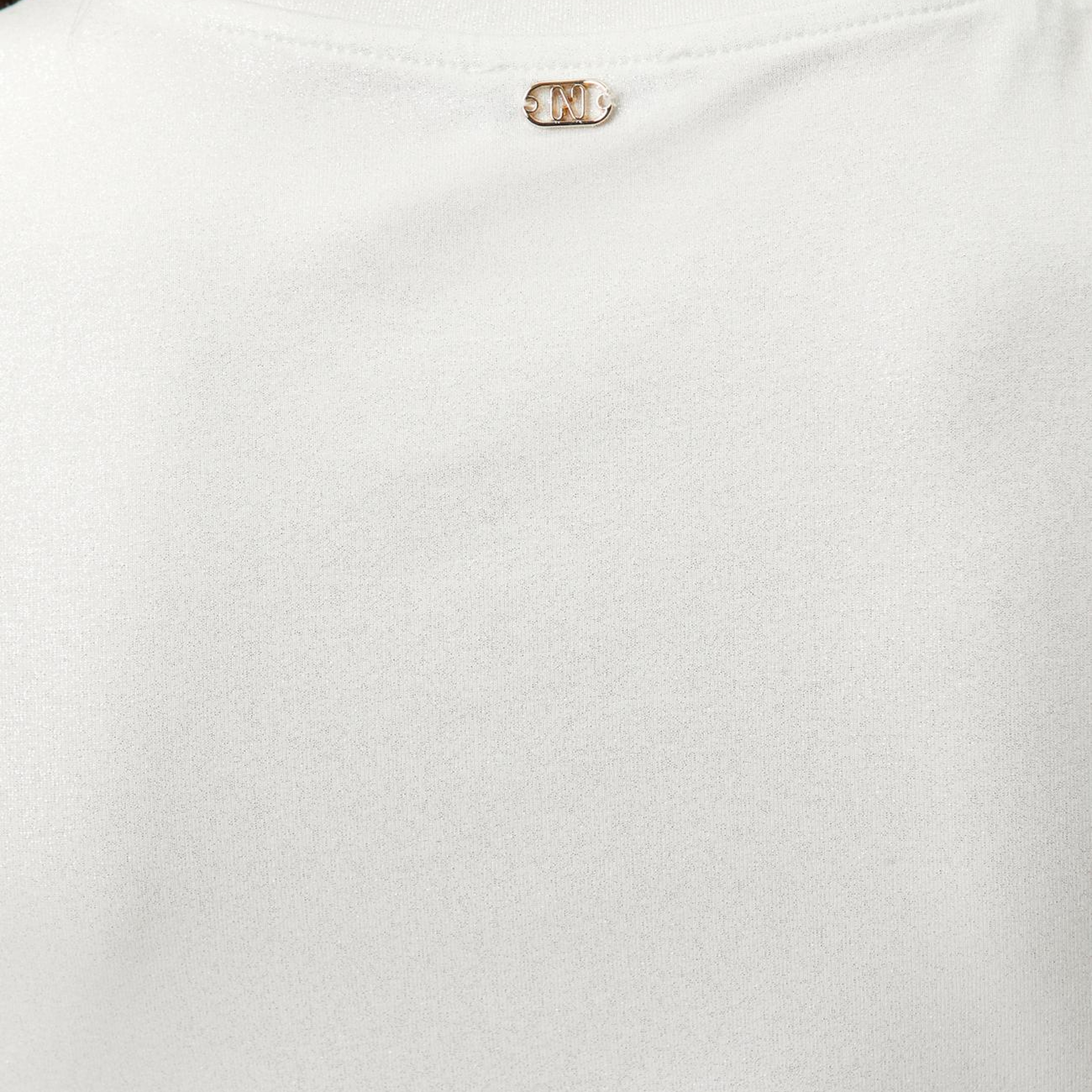 Network Kadın Kırık Beyaz Varak Baskılı T-shirt