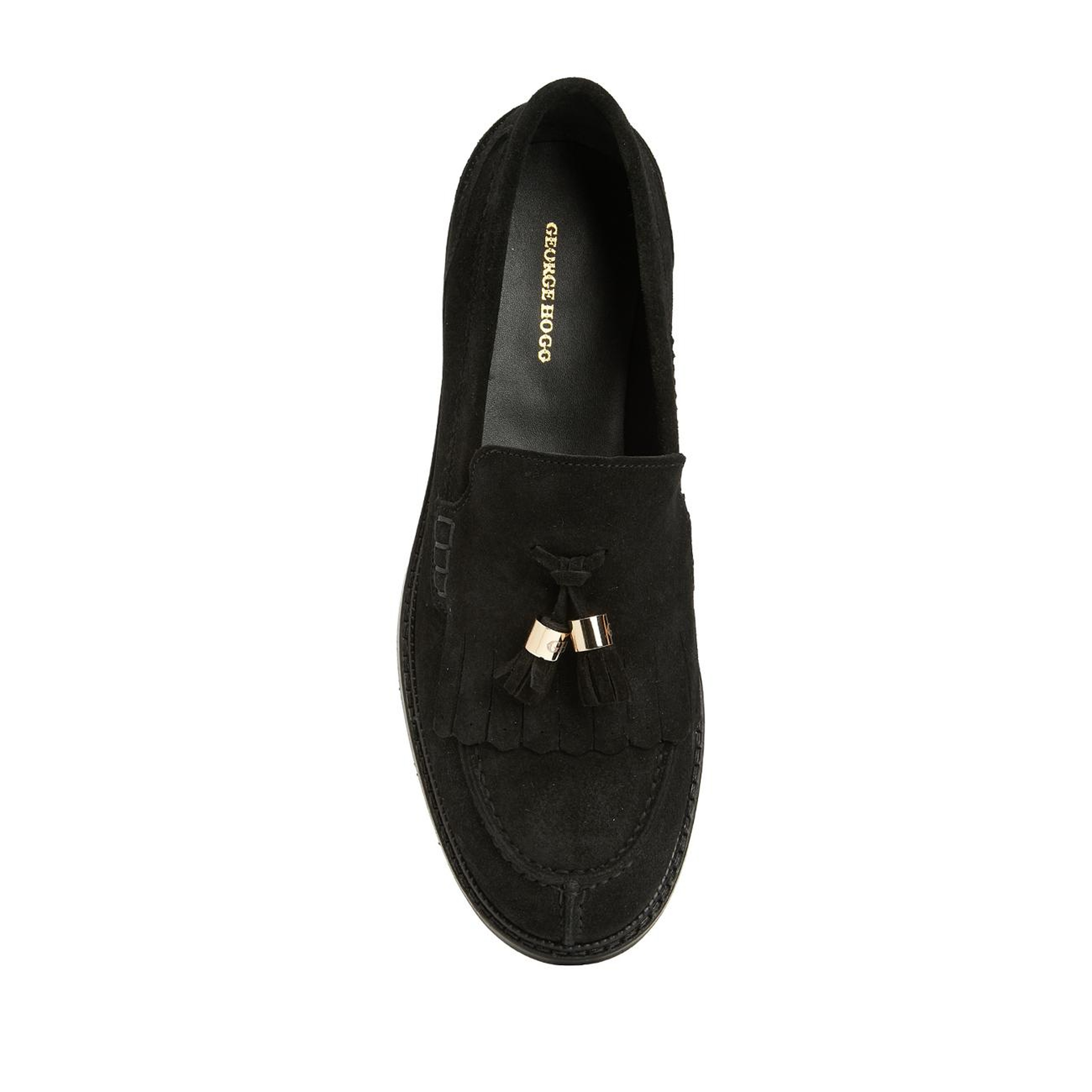 George Hogg Icons Kadın Siyah Süet Loafer